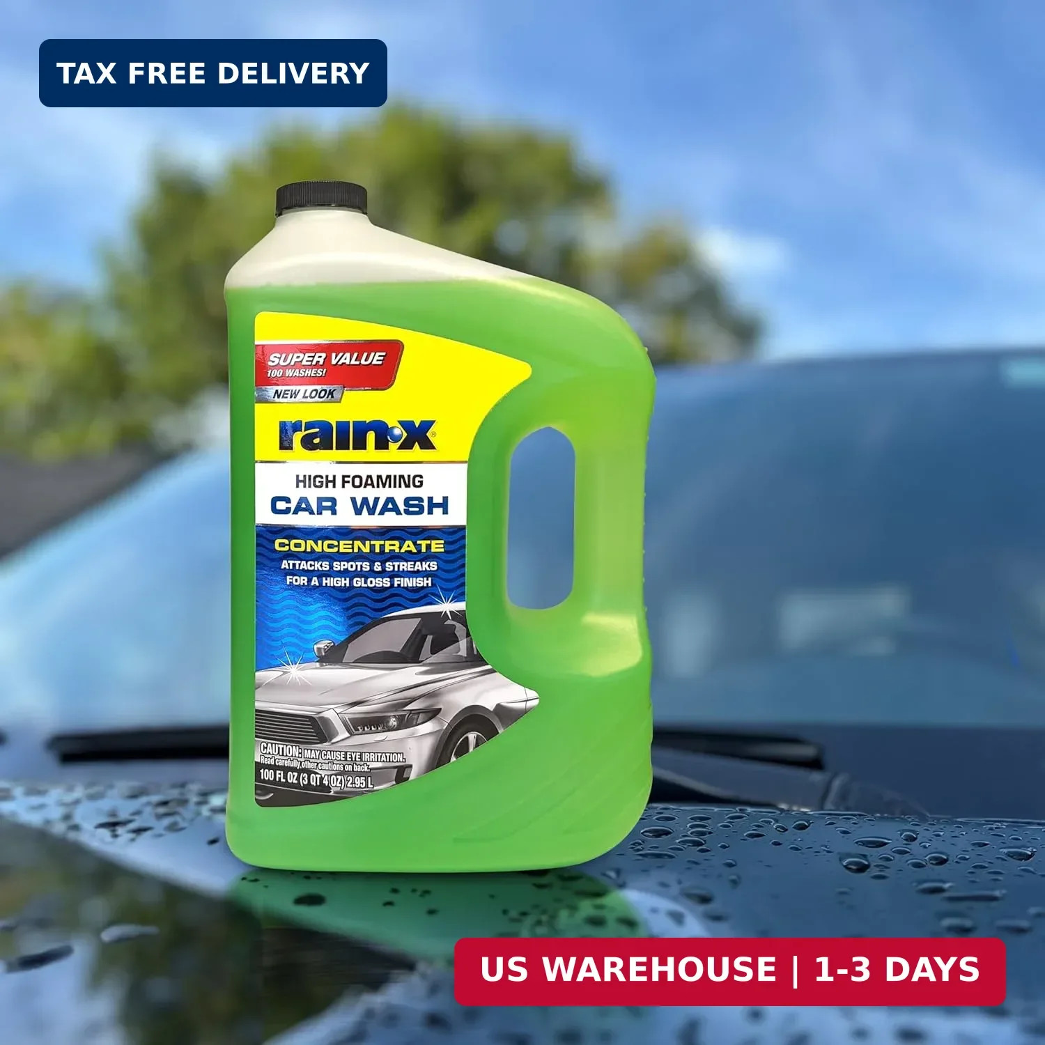 Rain-X 620191 Car Wash – 100 fl oz. High-Foaming, Concentrated Formula for Great