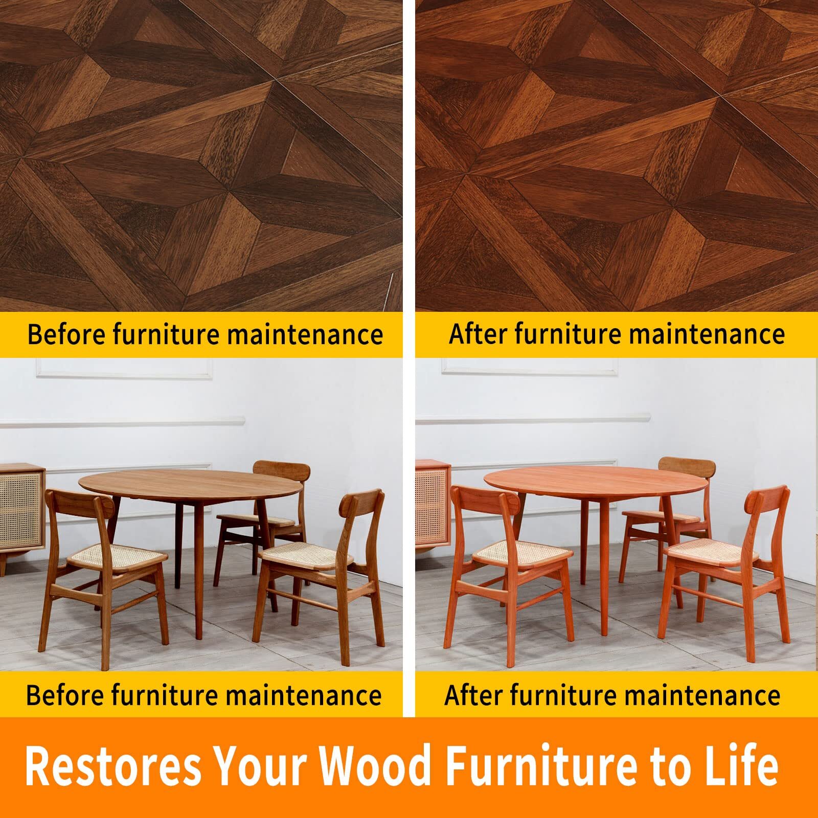 Beeswax Furniture Wood Polish & Conditioner-Wood Seasoning Beeswax Oil for Wo…