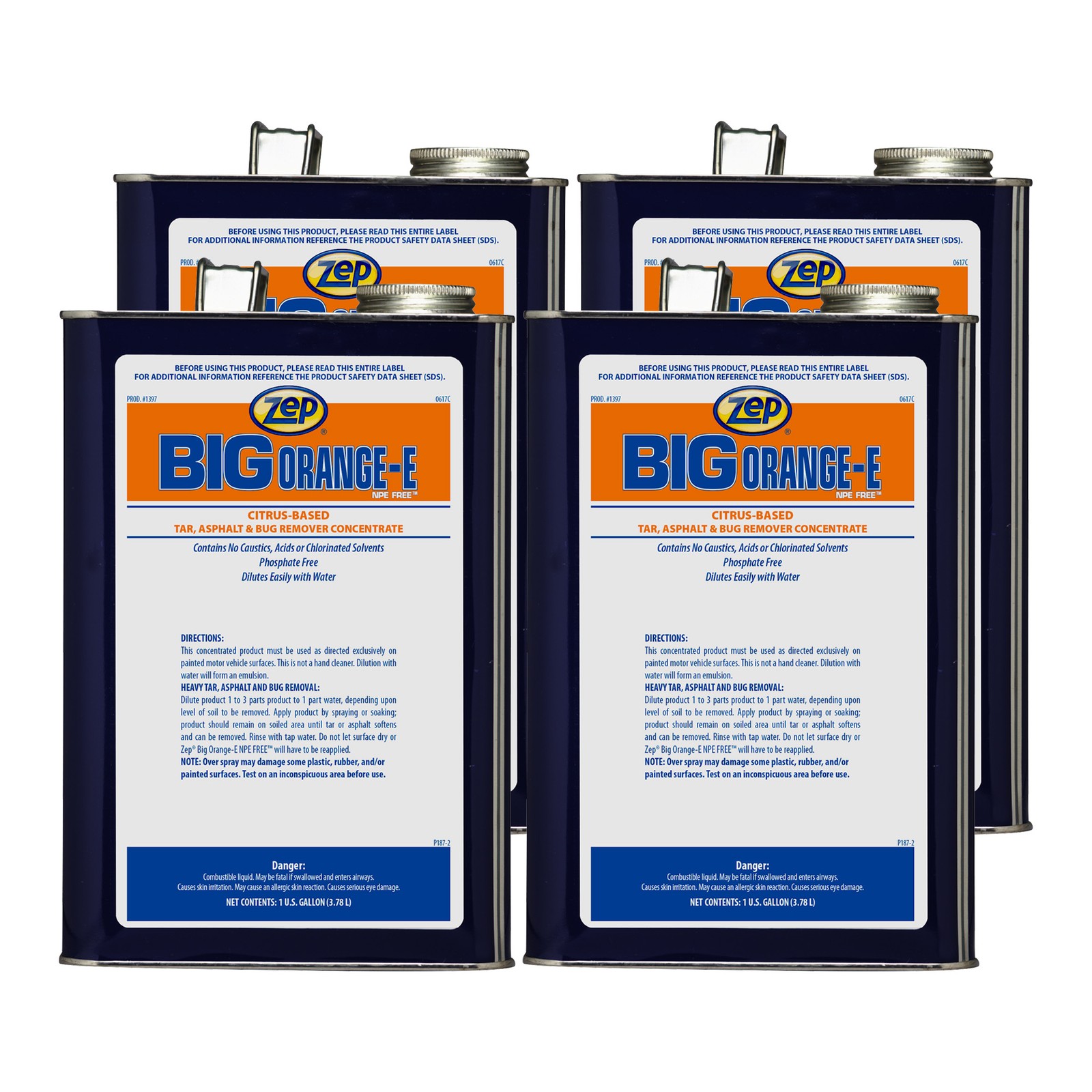 Zep Big Orange-E NPE Free Liquid Degreaser and Cleaner – 1 Gallon (Case of 4)