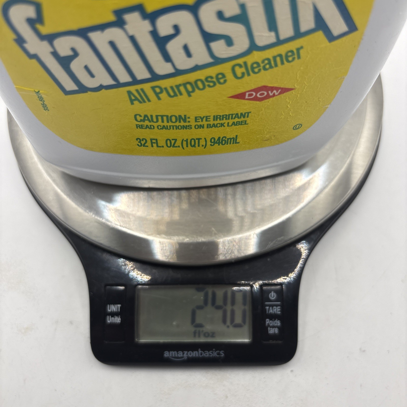 Vtg 1989 Fantastik Yellow Lemon Scent All Purpose Cleaner 32 Oz Prop 70% Full
