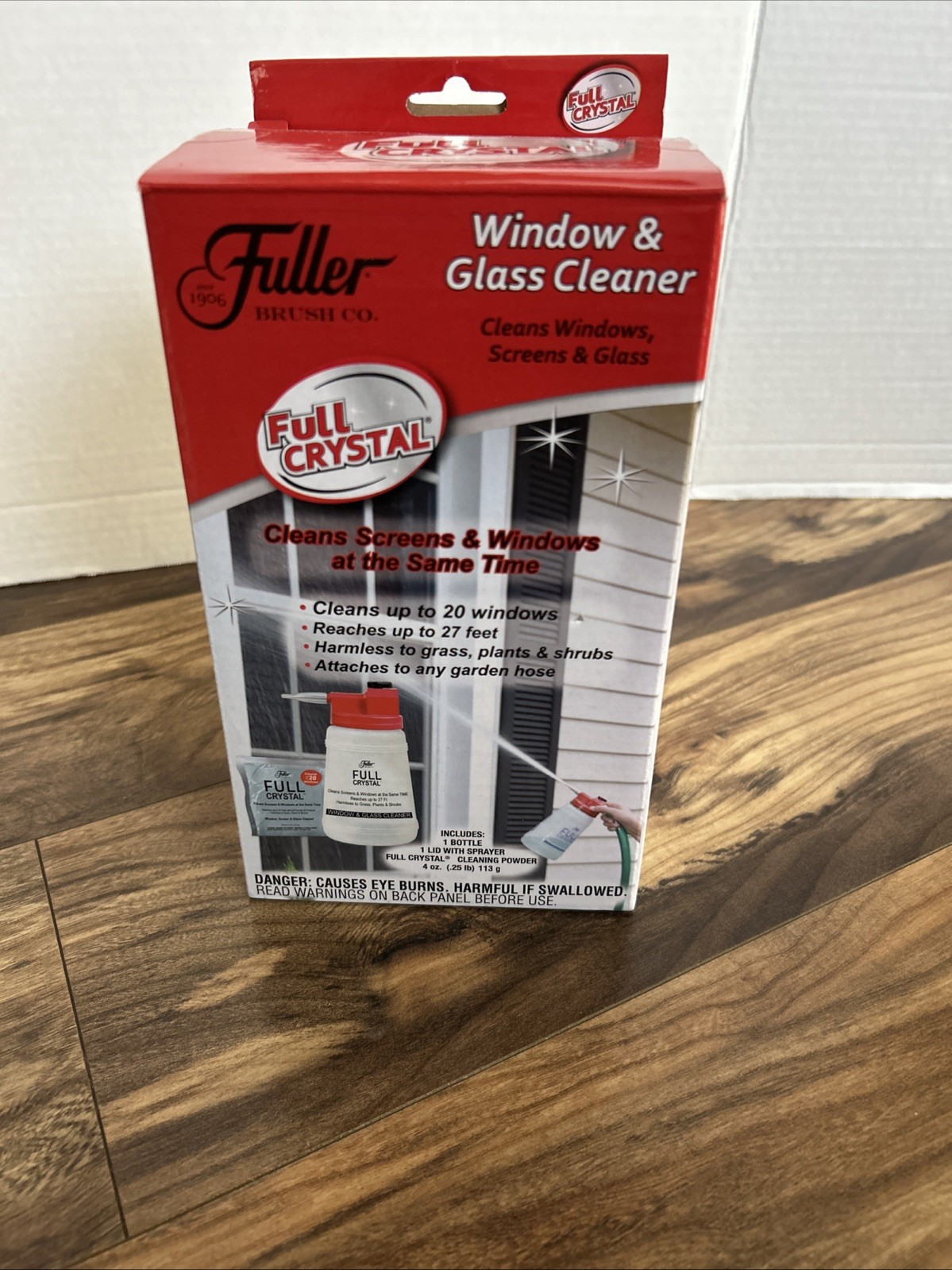 Fuller Window Cleaning Kit- 4 Oz Glass Cleaner and Bottle with 27Ft Reach NEW