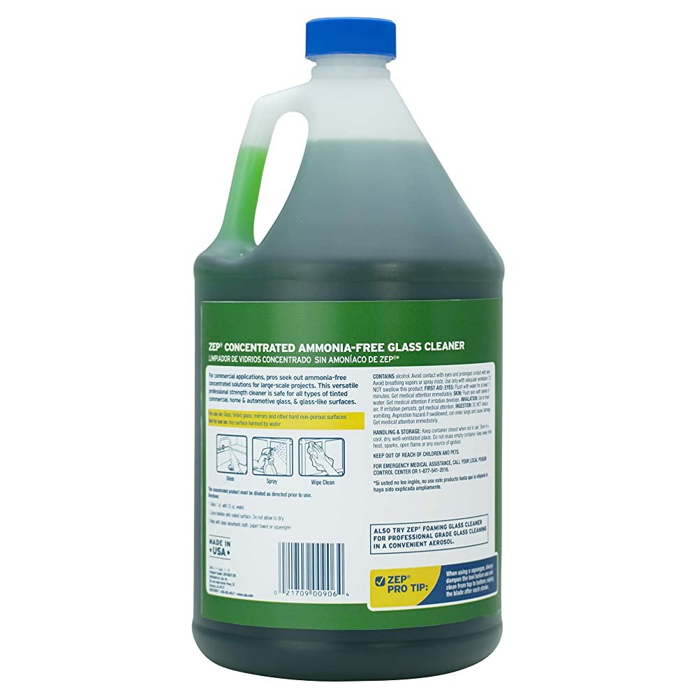 Zep Ammonia Free Glass Cleaner Concentrate- ZU1052 – Commercial Strength