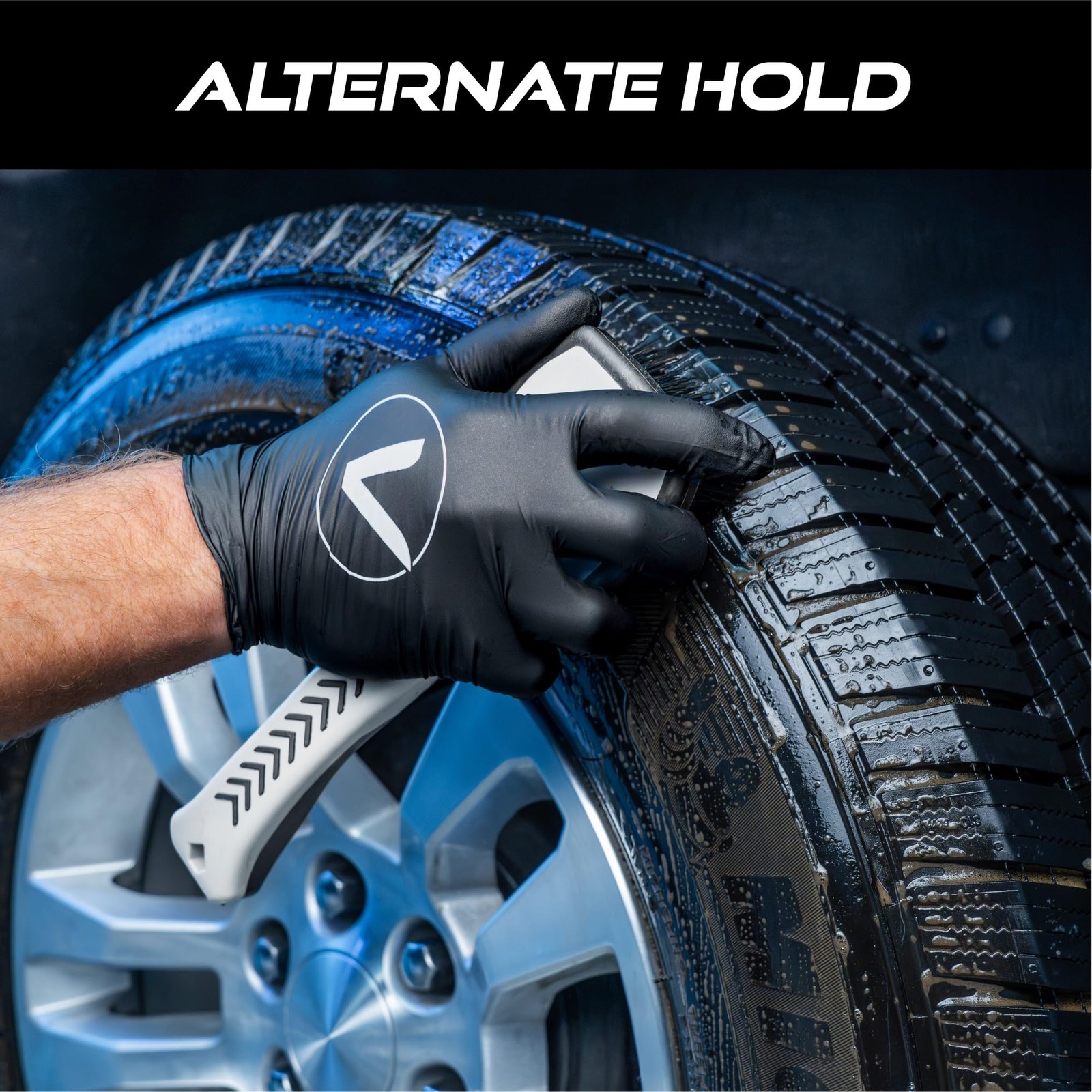 Tire and Wheel Brush for Car Cleaning, 10.3 x 3.3 x 2.3 inches, Grey