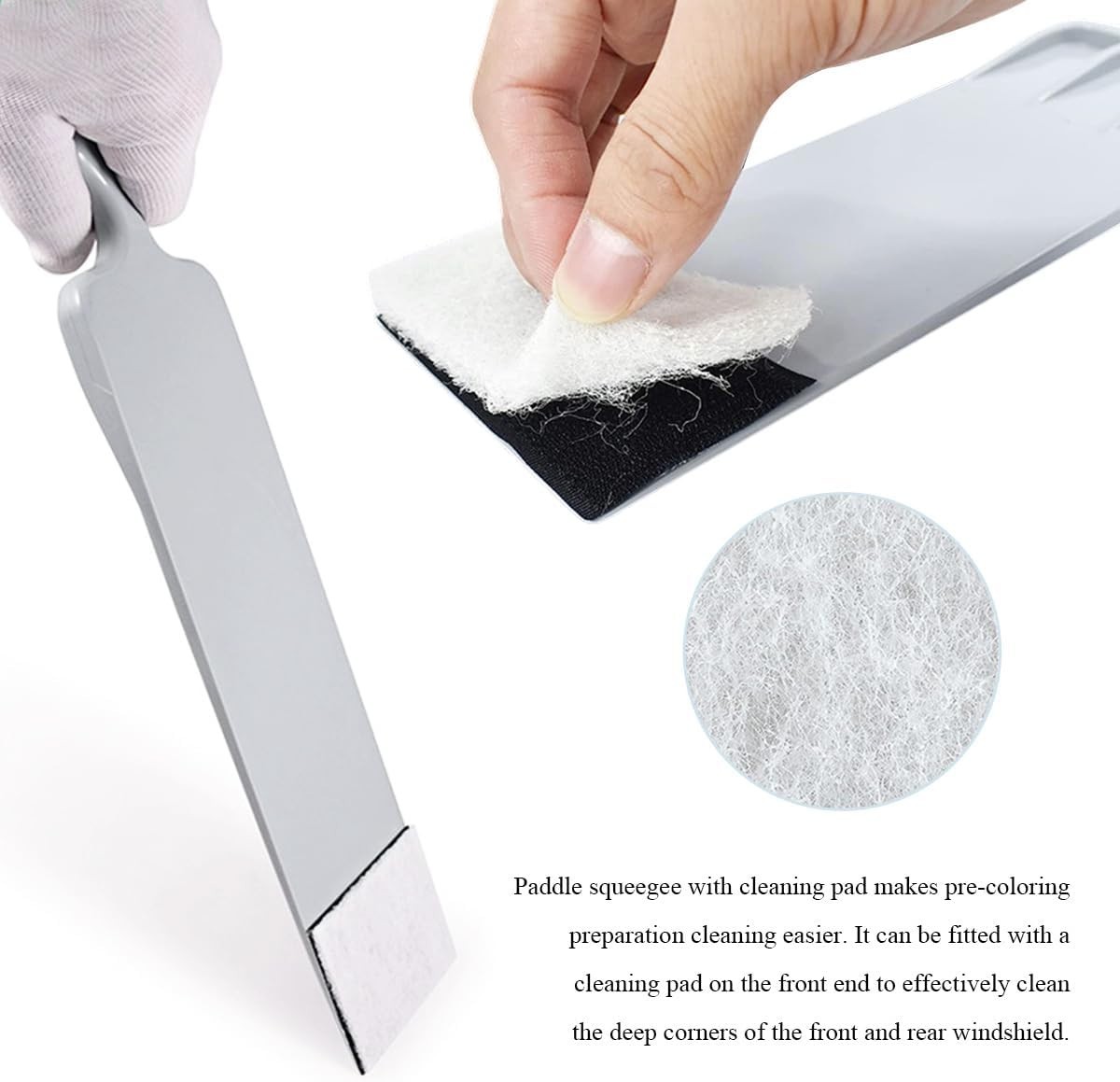 Durable Paddle Squeegee with Cleaning Pad – Ideal for Window Film Installation