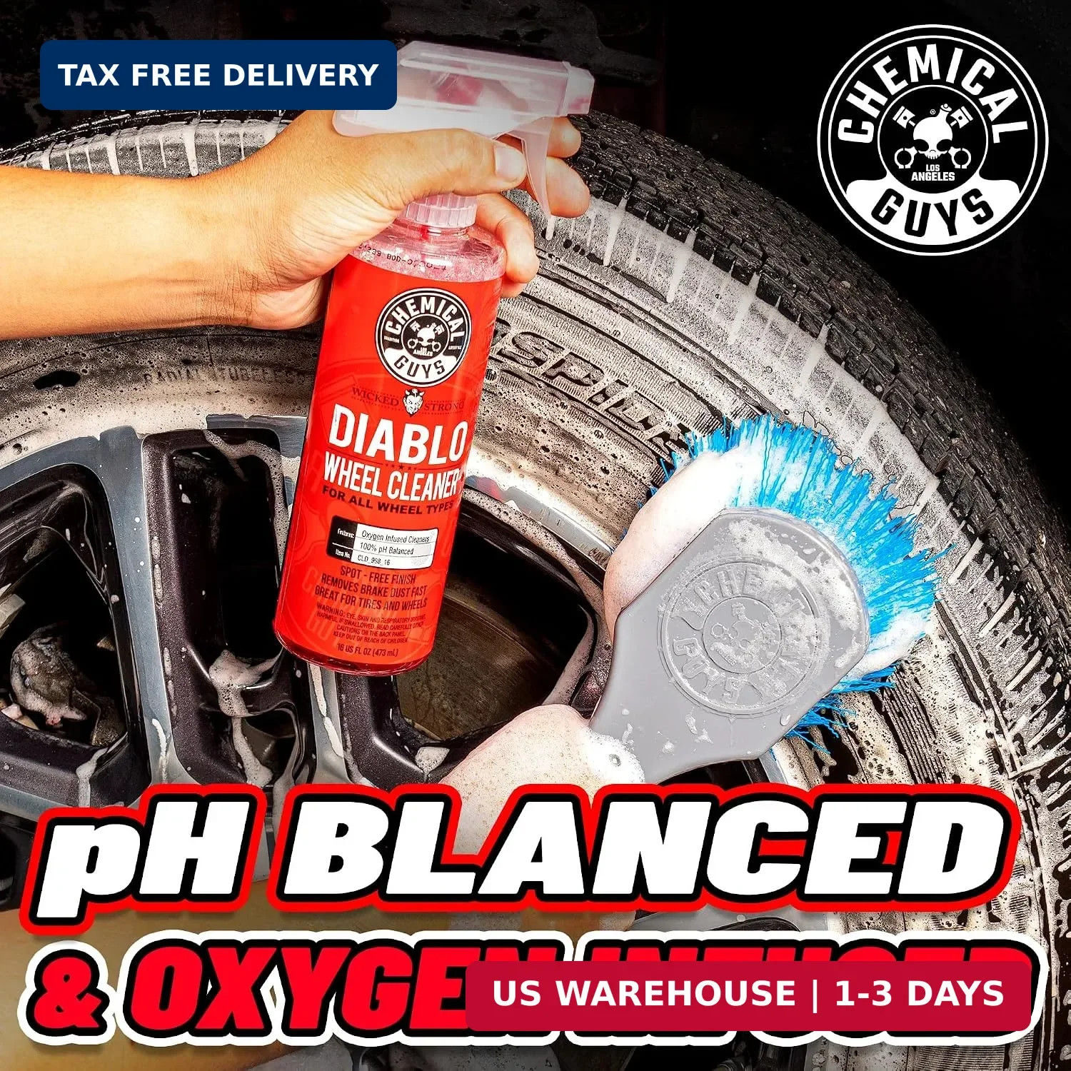 Chemical Guys Diablo Wheel Cleaner Spray – 2 Pack 16 oz Bottles, Safe on All Whe