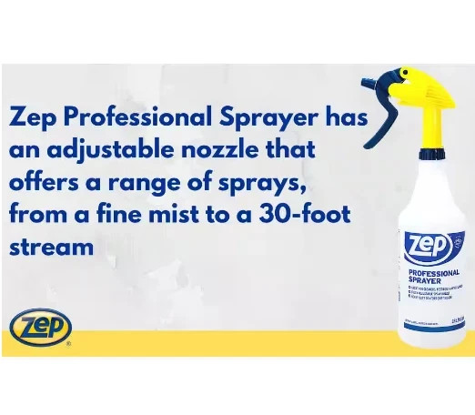 Zep Professional Spray Bottles 32oz (6-Pack) Heavy Duty Adjustable Nozzle