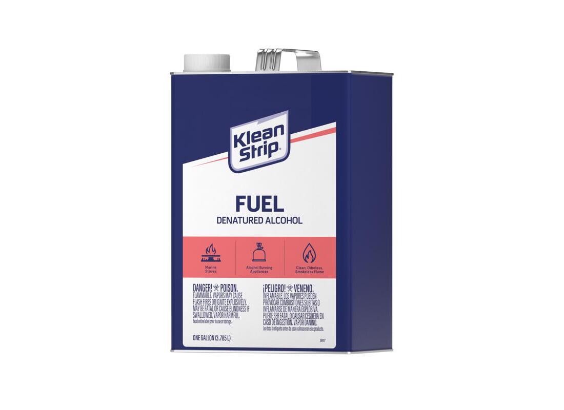 Denatured Alcohol Fuel, Liquid, Alcohol, Water White, 1 gal, Can