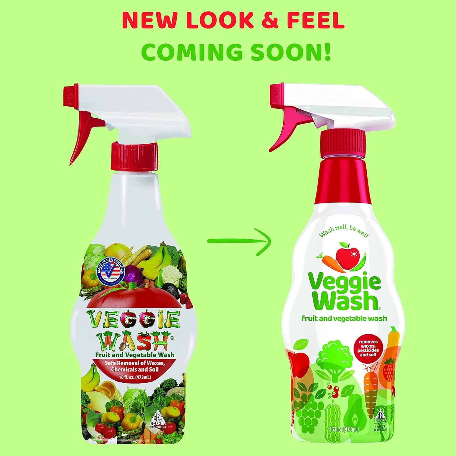 Veggie Wash Natural Fruit & Vegetable Wash, 16-Ounce Spray ( pack of 1)
