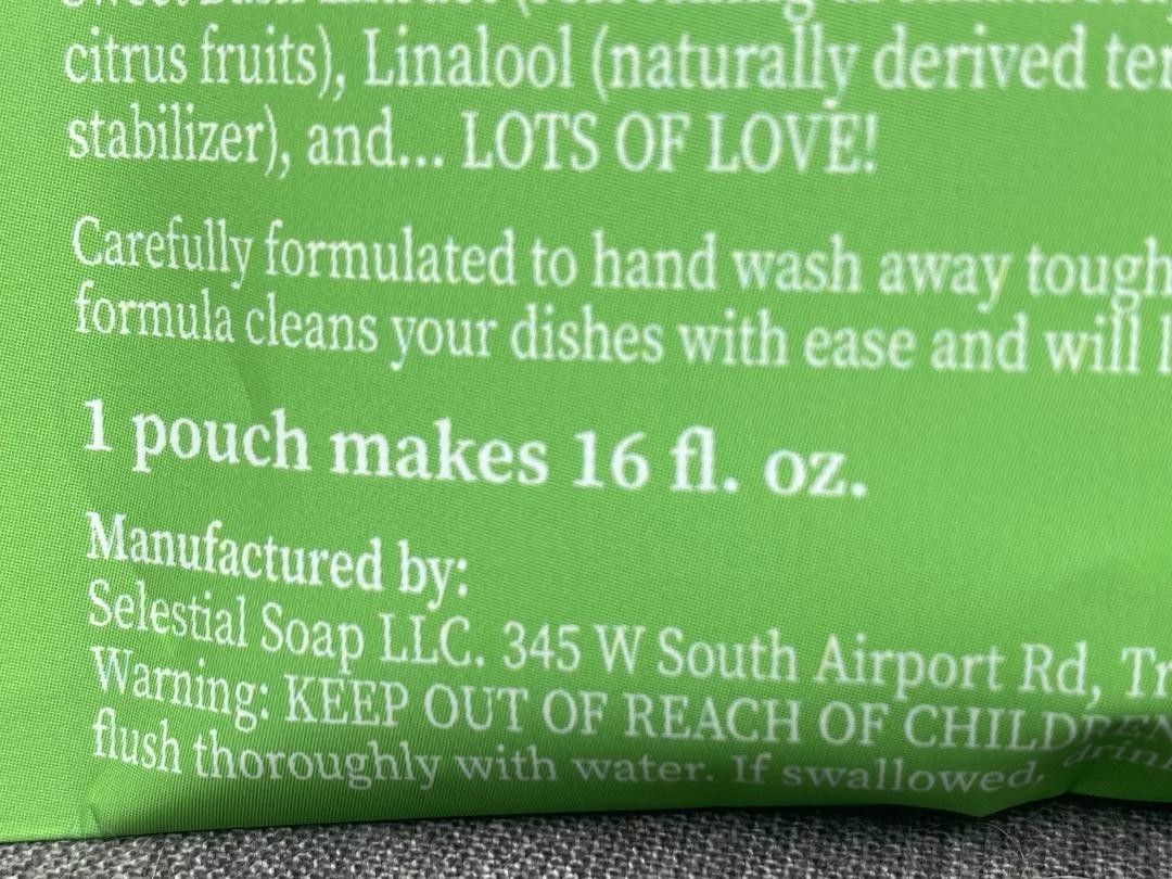 Truly Free Non Toxic Dish Soap Sweet Basil 2 Pack Refill…Each refill 3 oz