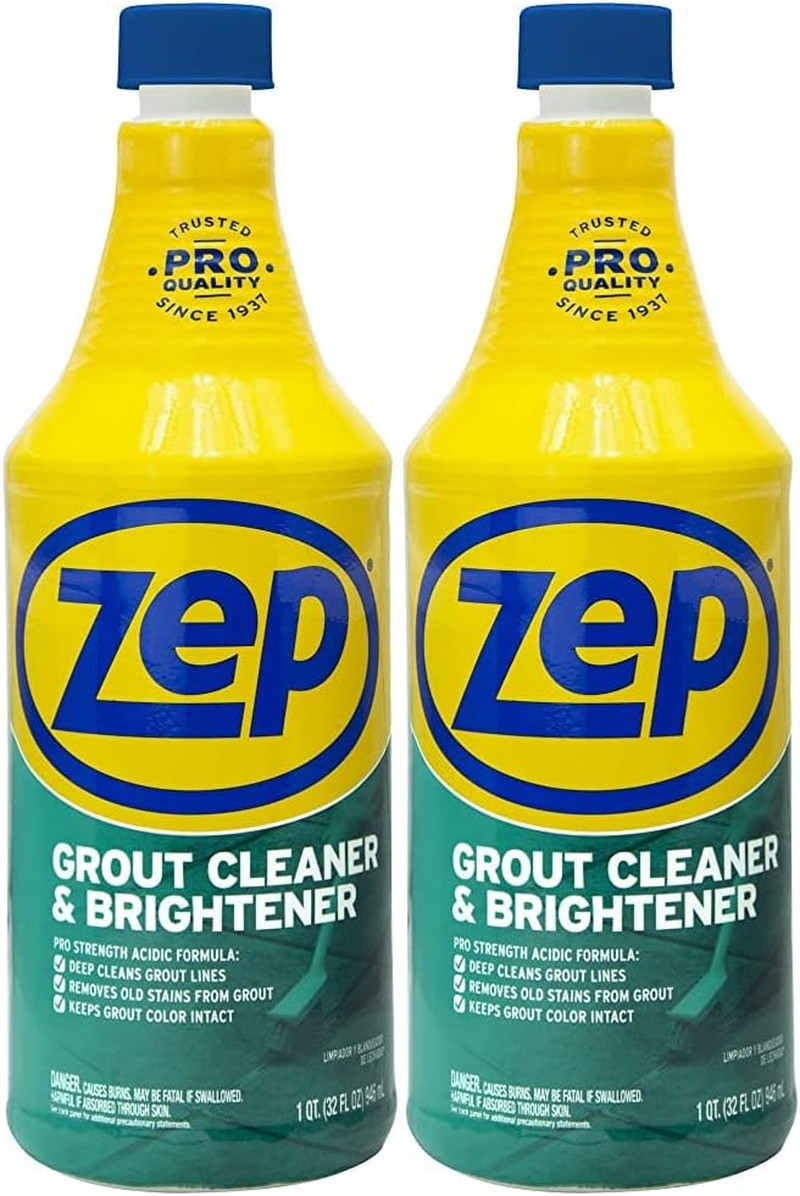 Grout Cleaner and Brightener – 32 Ounce (1 Bottle) – ZU104632 – Deep Cleaning Fo