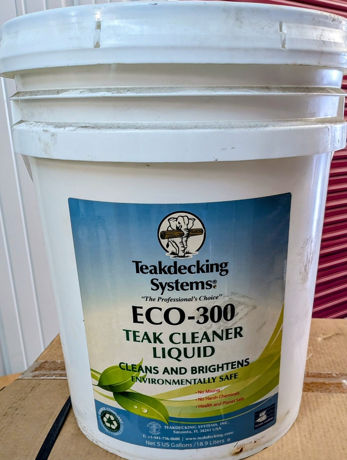 Teak Decking Systems ECO-300 Liquid Teak Cleaner 5-gal