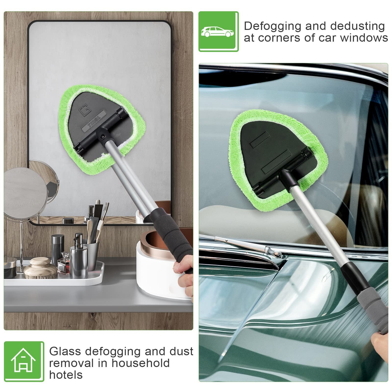 20-Pack Microfiber Windshield Cleaning Pads Car Window Glass Wipes 4-6in Tools