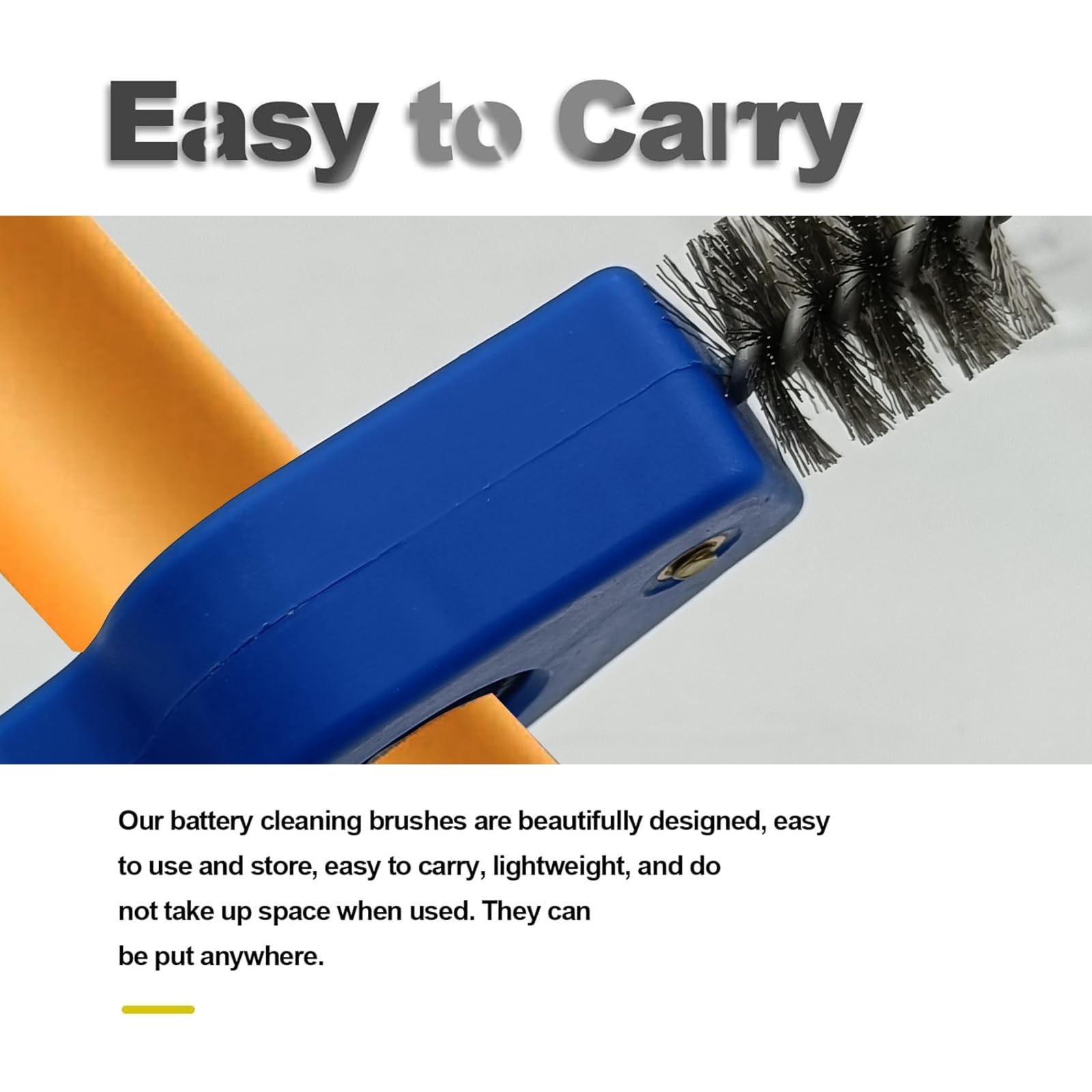 ® 4 in 1 Car Battery Cleaning Brush, Anti-Corrosion Battery Terminals, Copper…