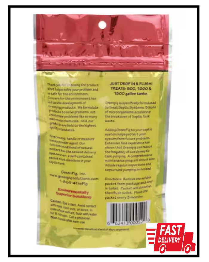 Septic Tank Treatment 1-Year Supply Tablets Capsules Regular Strength Save New