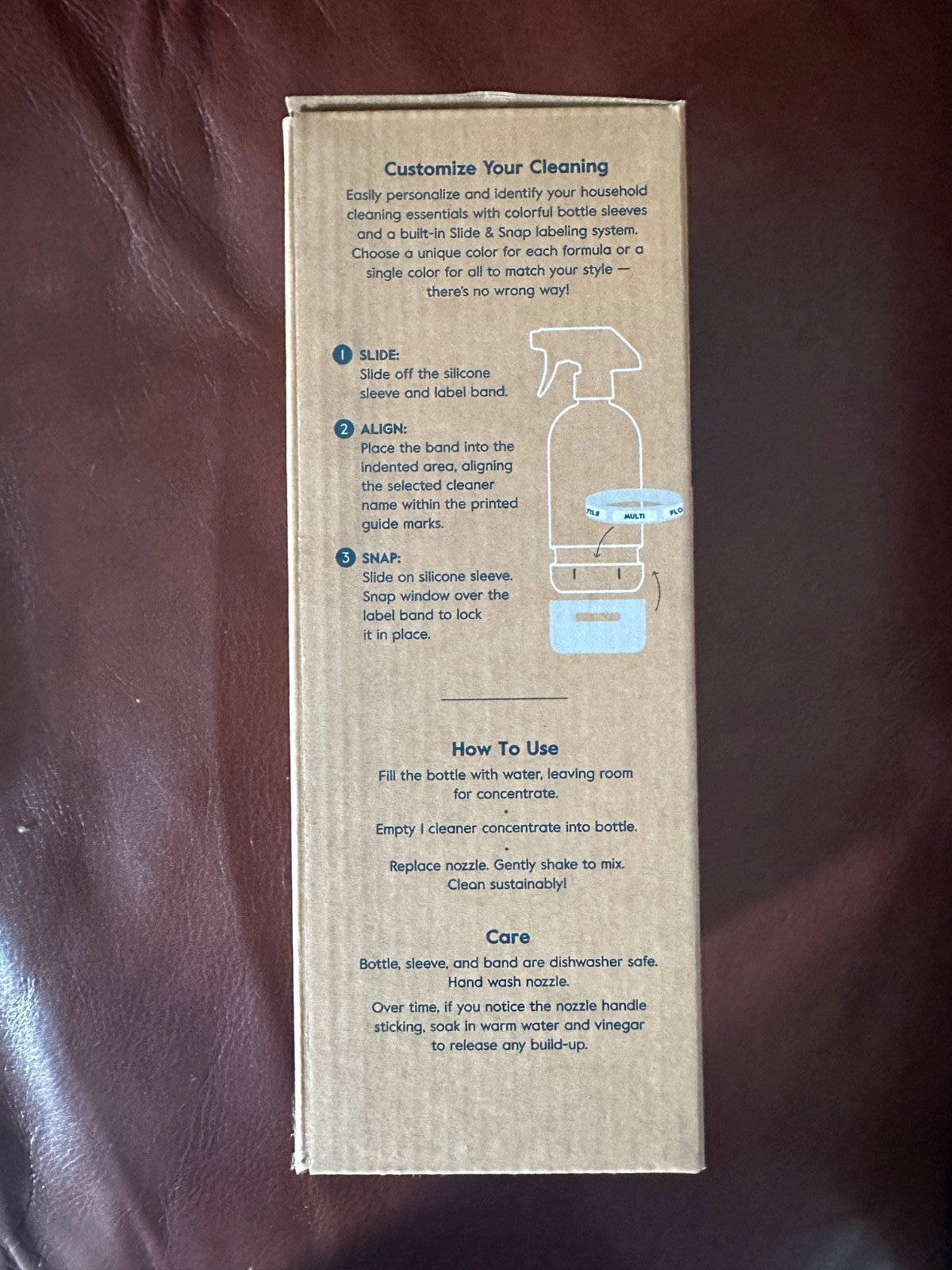 NIB Grove Collaborative Reusable Spray Bottle + Glass, Multi, & Tub/Tile Cleaner