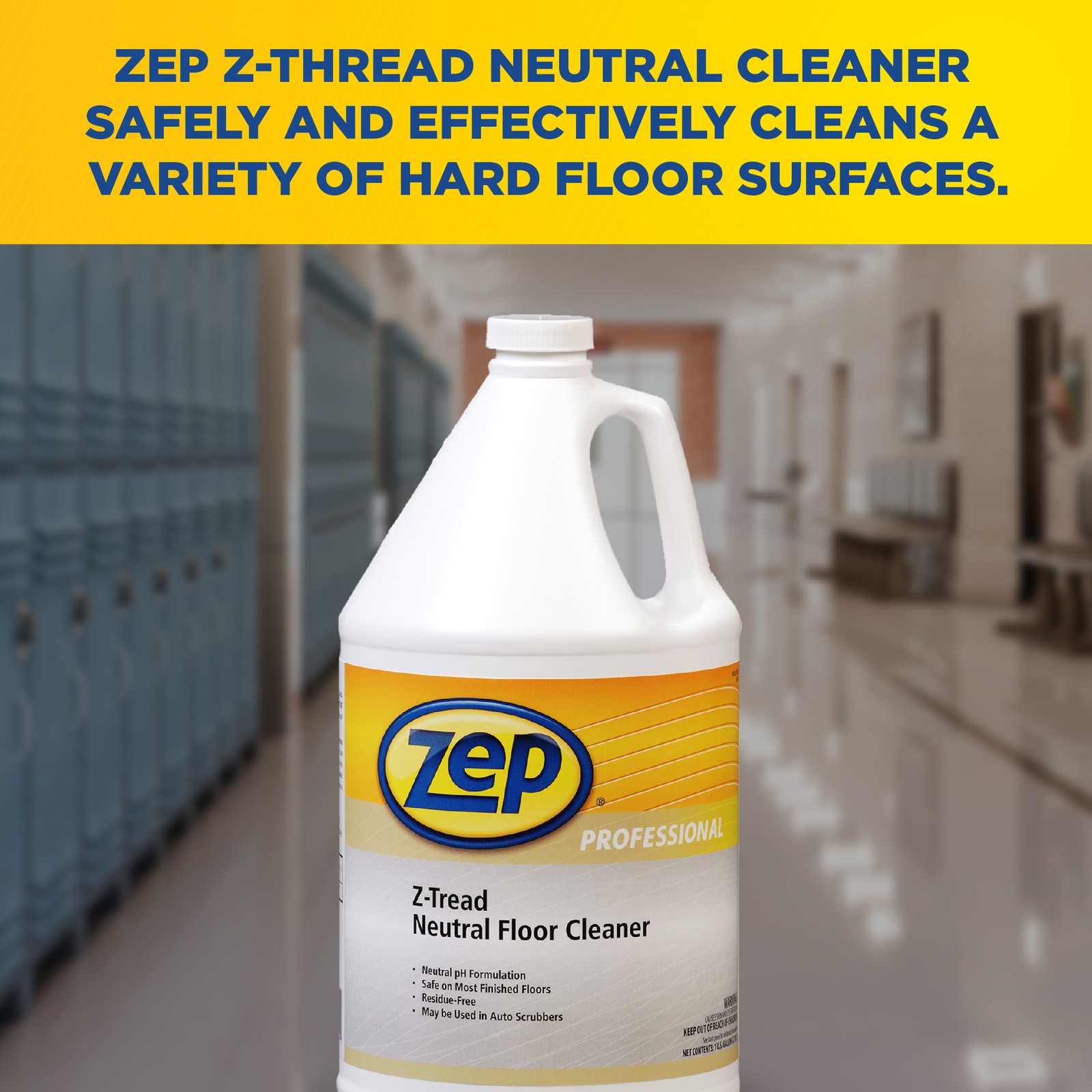 Zep Professional Z-Tread Neautral Floor Cleaner – 1 Gal (Case of 4) – 1040452 –