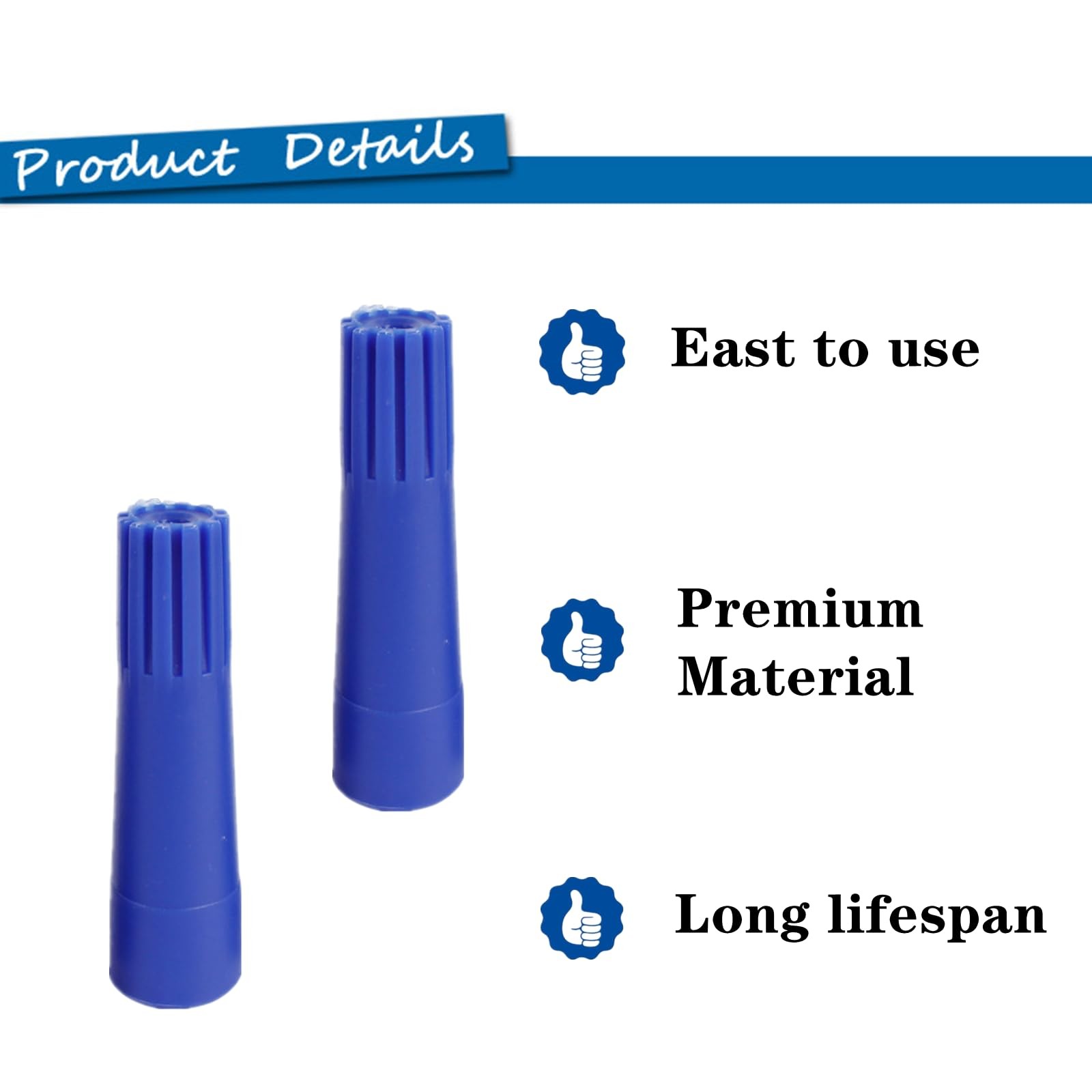 3 Pcs Blue Squeegee Adapter – Converts Threaded Tip to Standard Friction Tape…