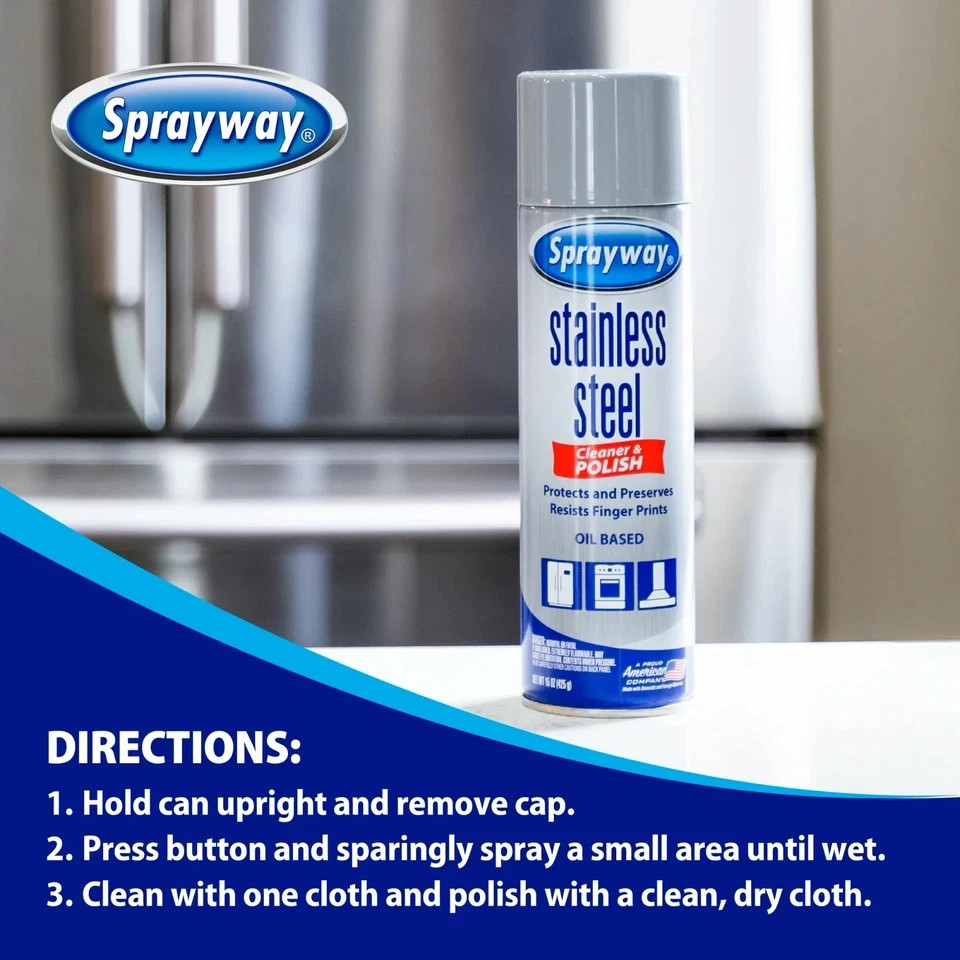 2-Pack Sprayway Stainless Steel Cleaner and Polish 15 ounce