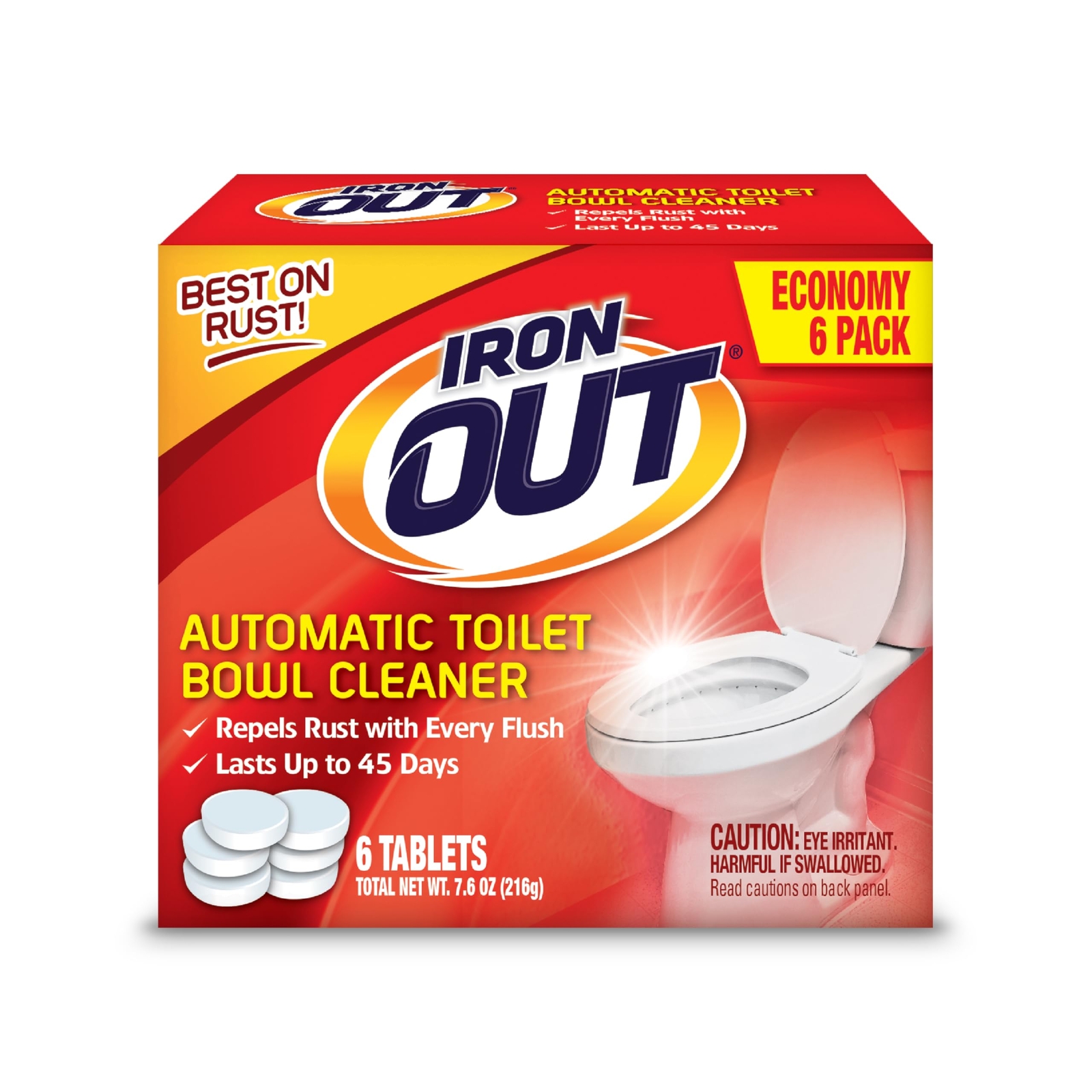 Iron OUT Toilet Bowl Cleaner 6 Tablets Rust Stain Remover