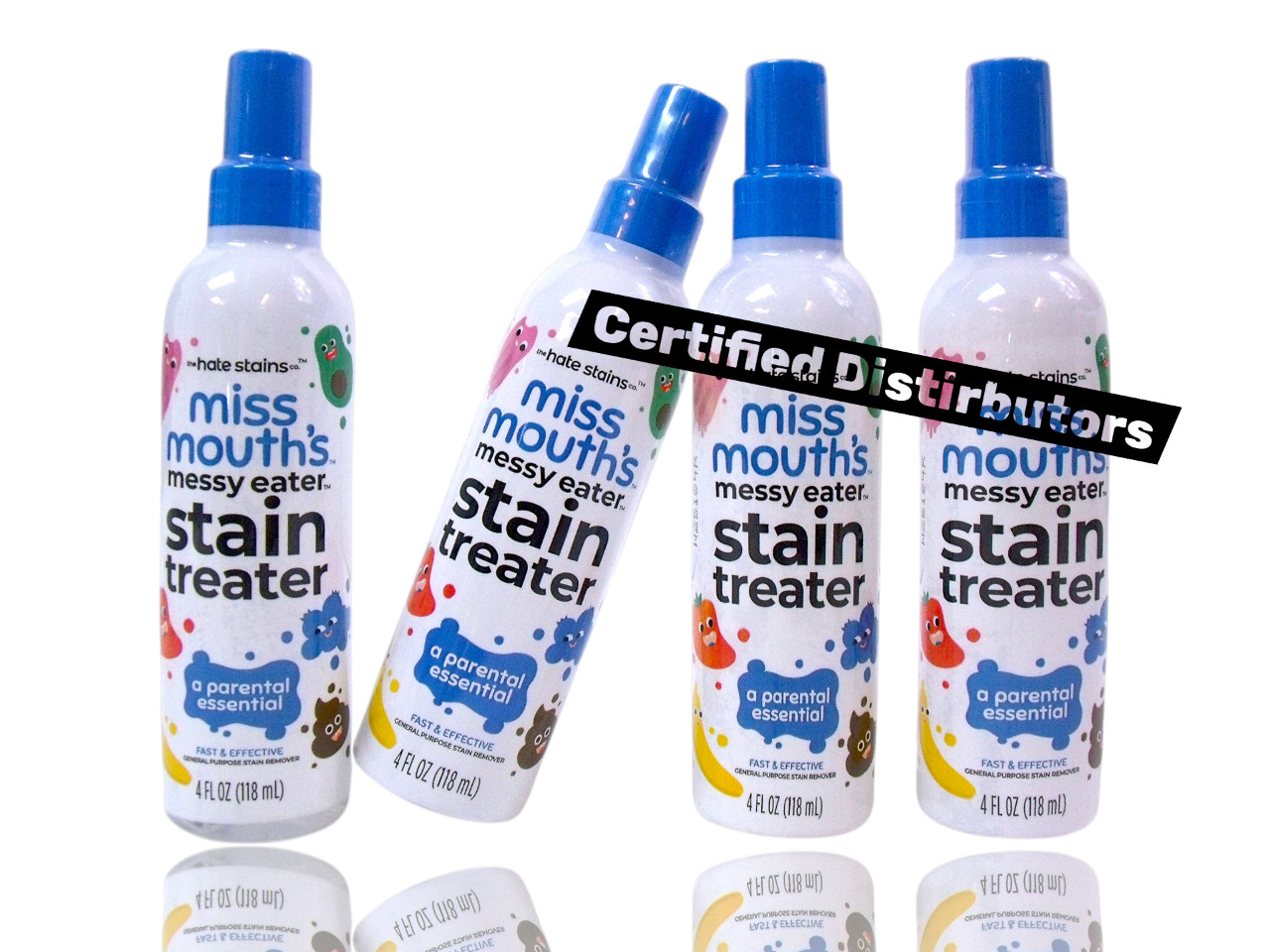 (4-Pack) Miss Mouth’s Messy Eater, Stain Treater Remover Spray 4oz (16oz Total)