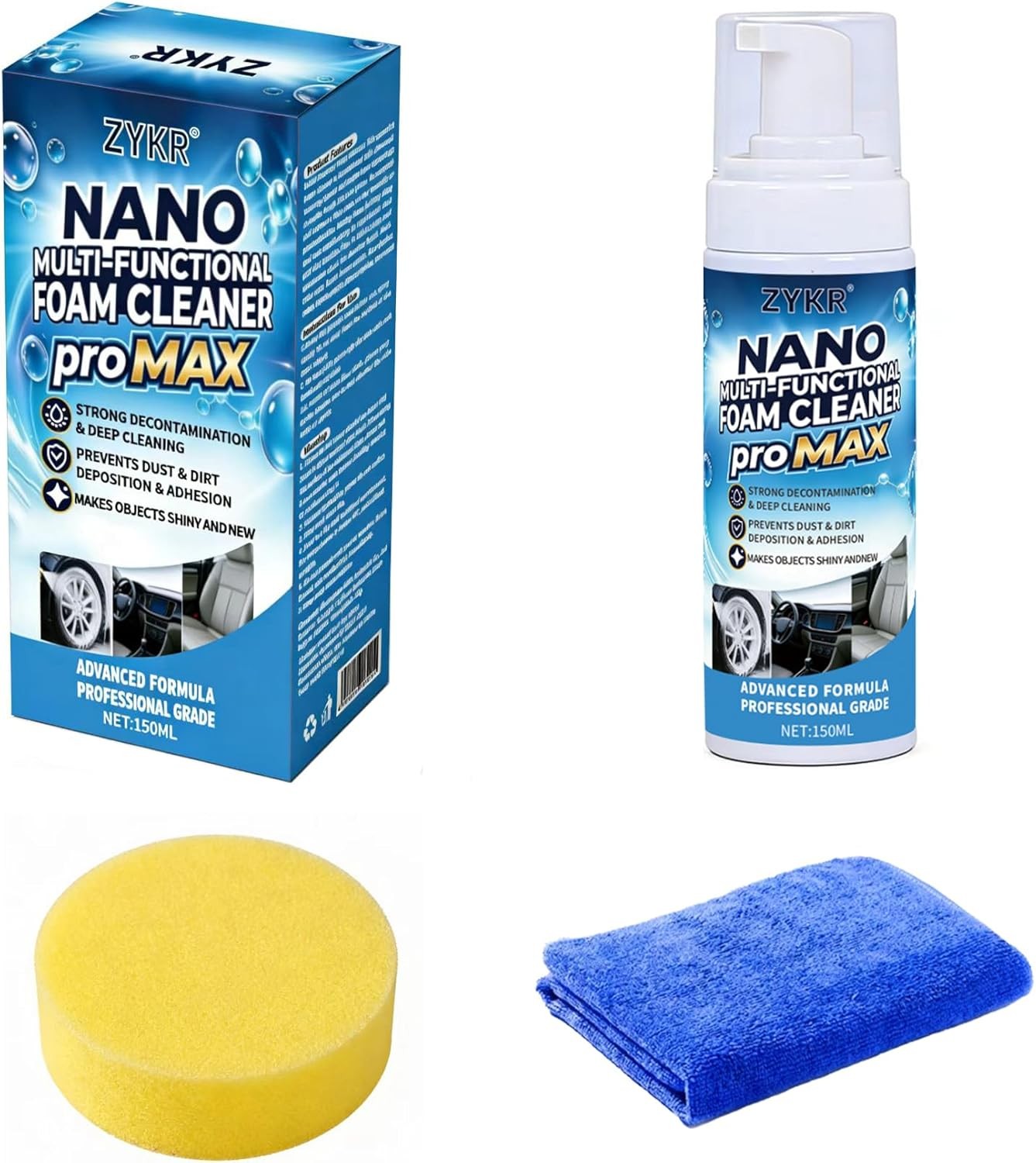 Nano Multi-Functional Foam Cleaner Pro Max, Professional Car Interior Deep Clean