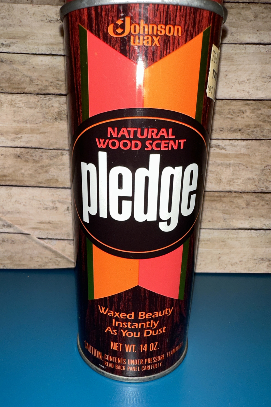 Johnson wax Pledge Furniture Wax Dust Clean Spray Can VTG 70s 1979 TV movie prop