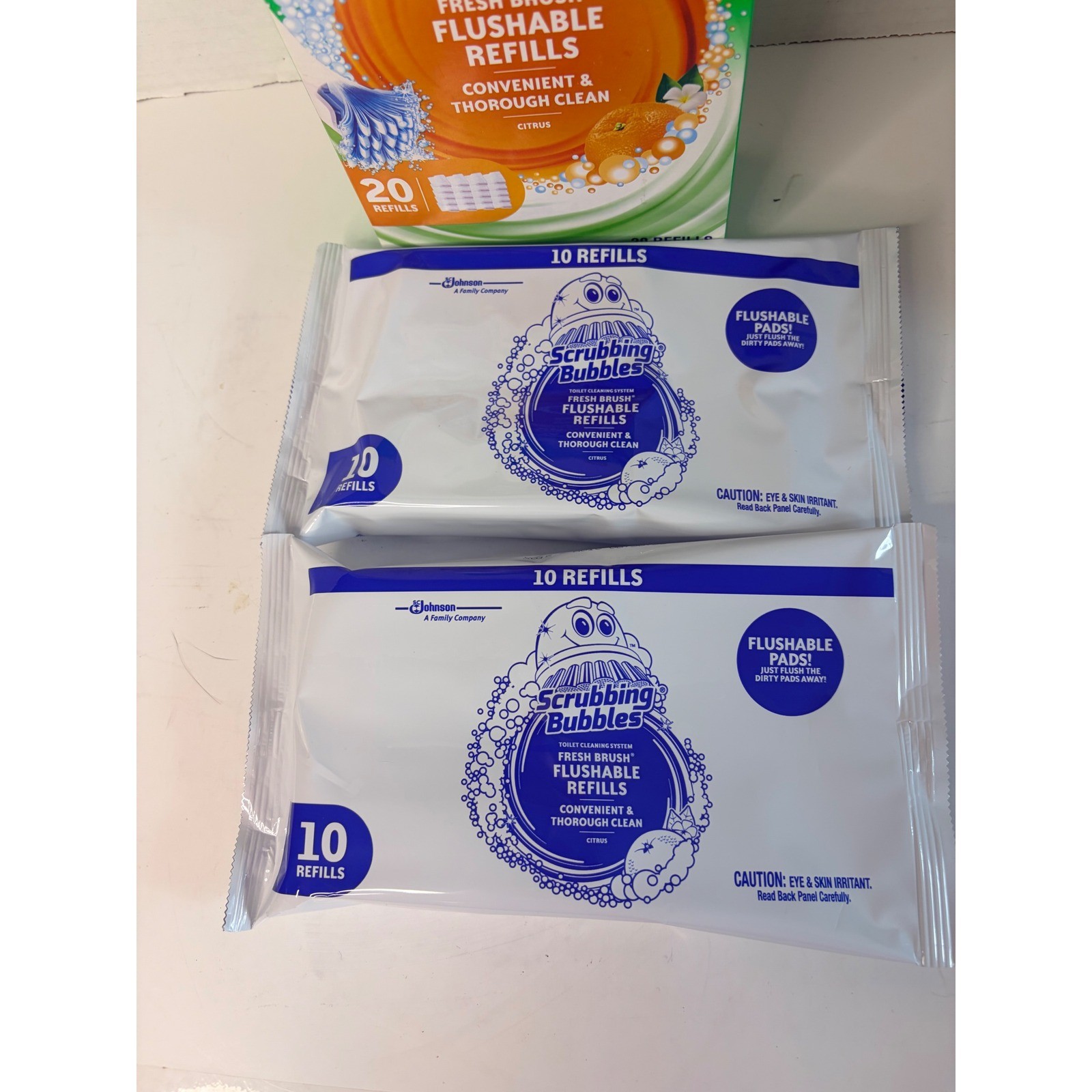 Scrubbing Bubbles Fresh Brush Flushable Refills Citrus Action 40 Count