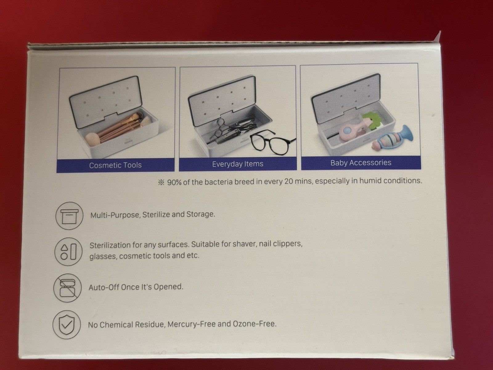 S2 59S UV LED Sterilizing Box for Mobile Phone, Glasses, Watches & more
