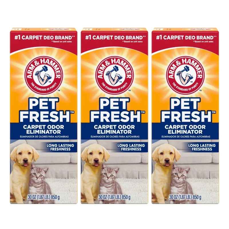 ARM & HAMMER Carpet Odor Eliminator, Pet Fresh, 30 oz. 3 Pack