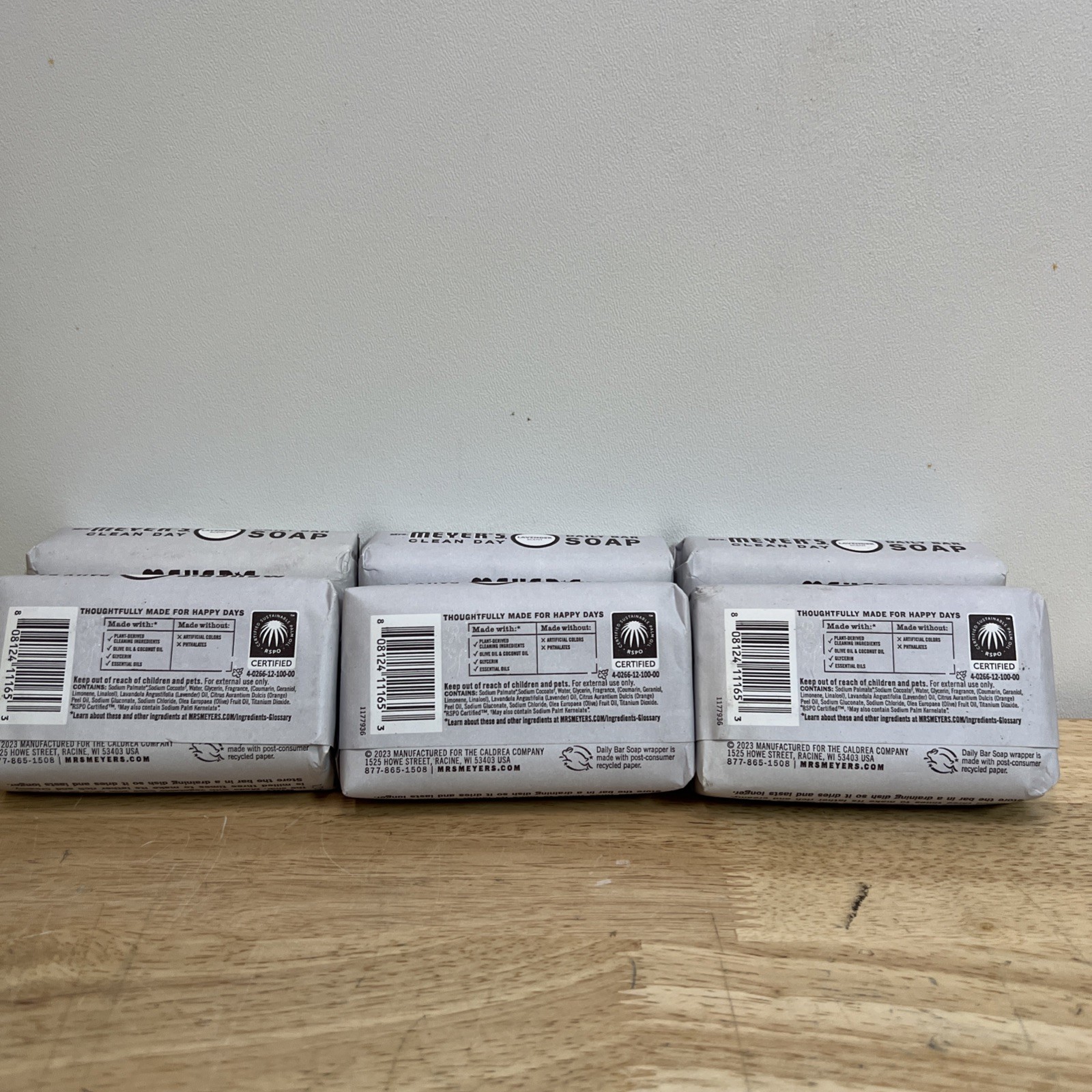 Mrs. Meyer’s Clean Day Lavender Scent Bar Soap 5.3 Oz. Pack Of 6