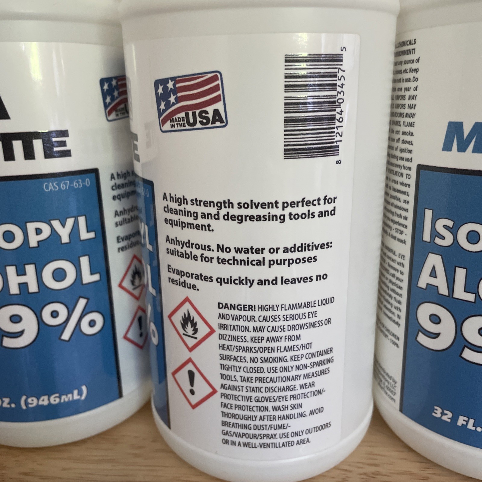 MaxTite Isopropyl Alcohol (99.9%) 32 oz/946 ml Made in the USA