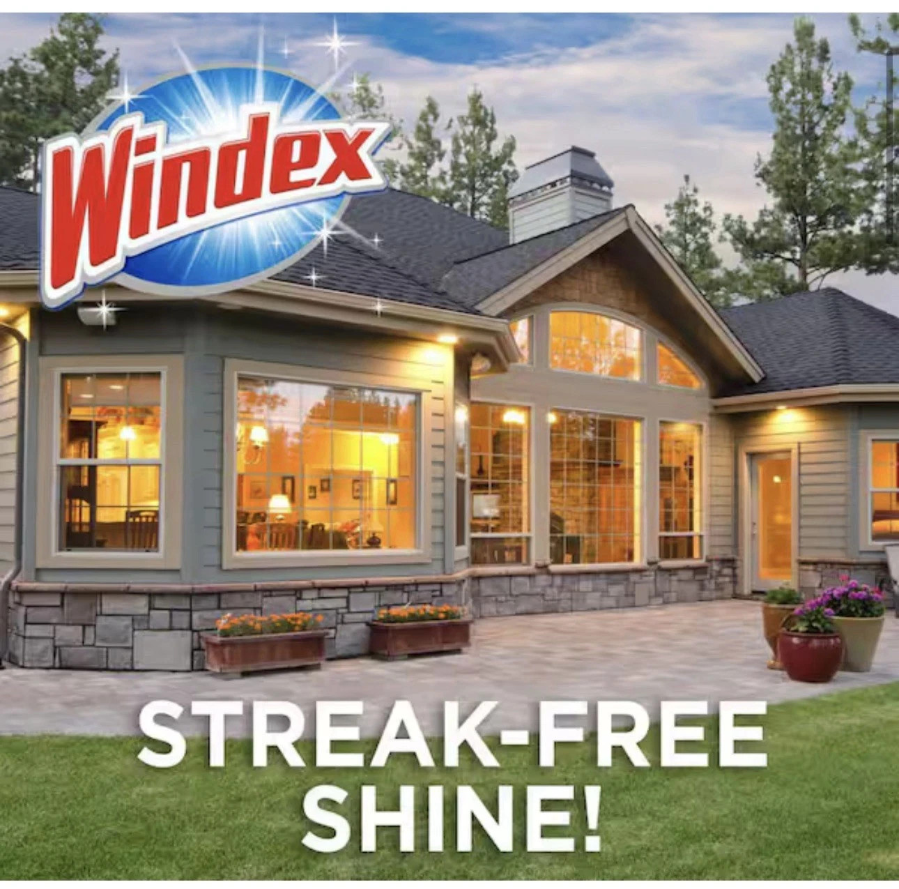 Windex Outdoor Streak-Free Shine All-Purpose Liquid Cleaner 1 Gallon 128 fl oz