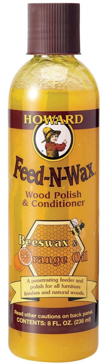 Howard Products Feed-N-Wax Wood Polish & Conditioner, 8 8 Fl Oz (Pack of 1)