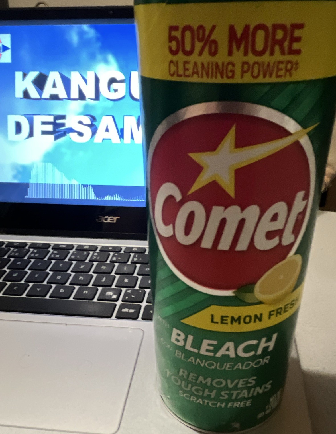 Comet Lemon Scent Bleach Powder Cleanser Scratch Free 21 oz, 50% More units12