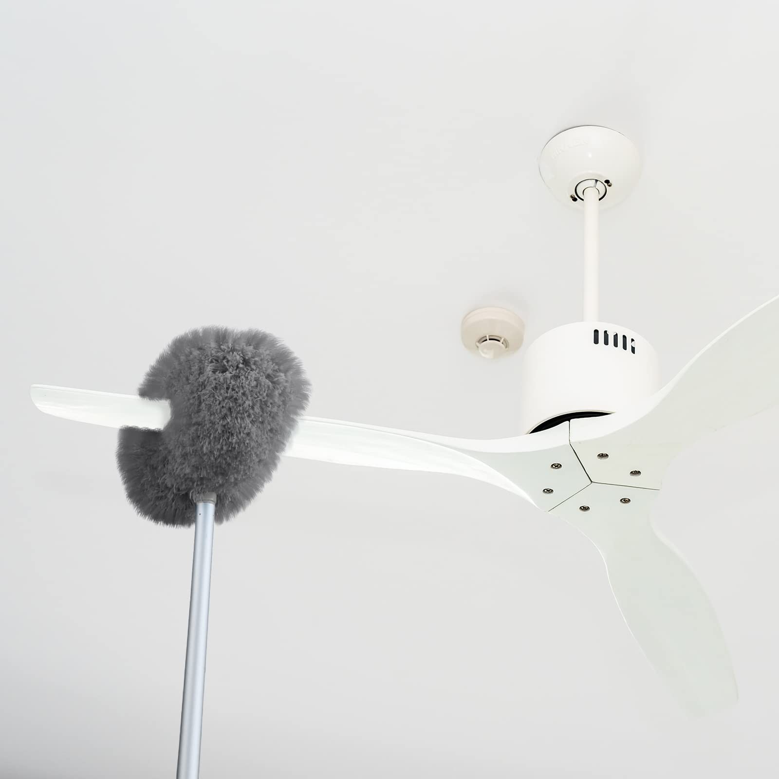 Hoolerry Ceiling Fan Cleaner Duster Microfiber Extendable Pole 13-49.7in Gray