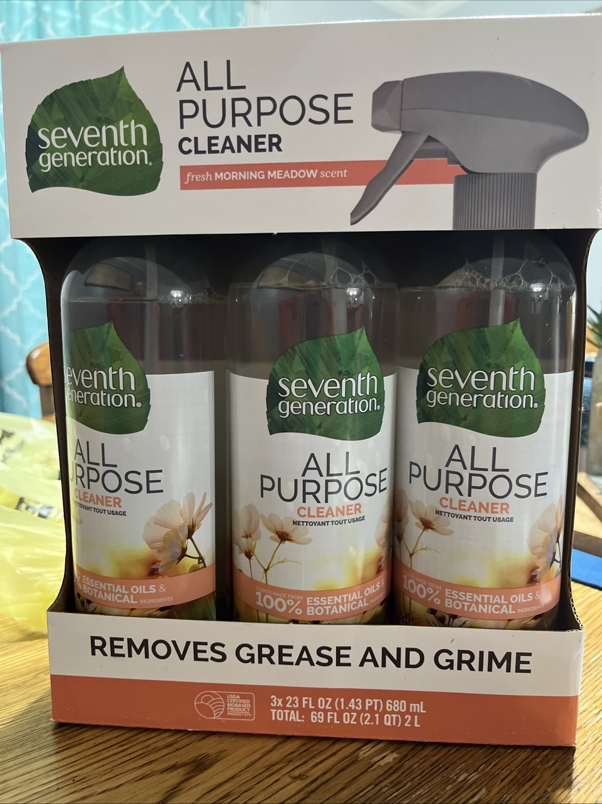 3 Seventh Generation Natural All-Purpose Cleaner Morning Meadow 23 oz Trigger