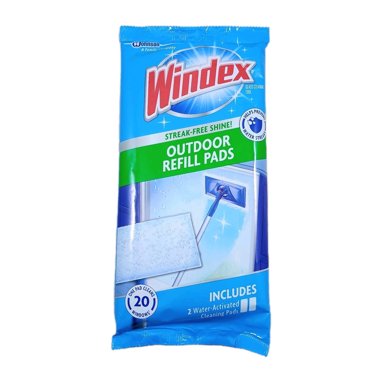 Windex Outdoor Refill Window Cleaning Pack (2 Pads) Discontinued New Sealed