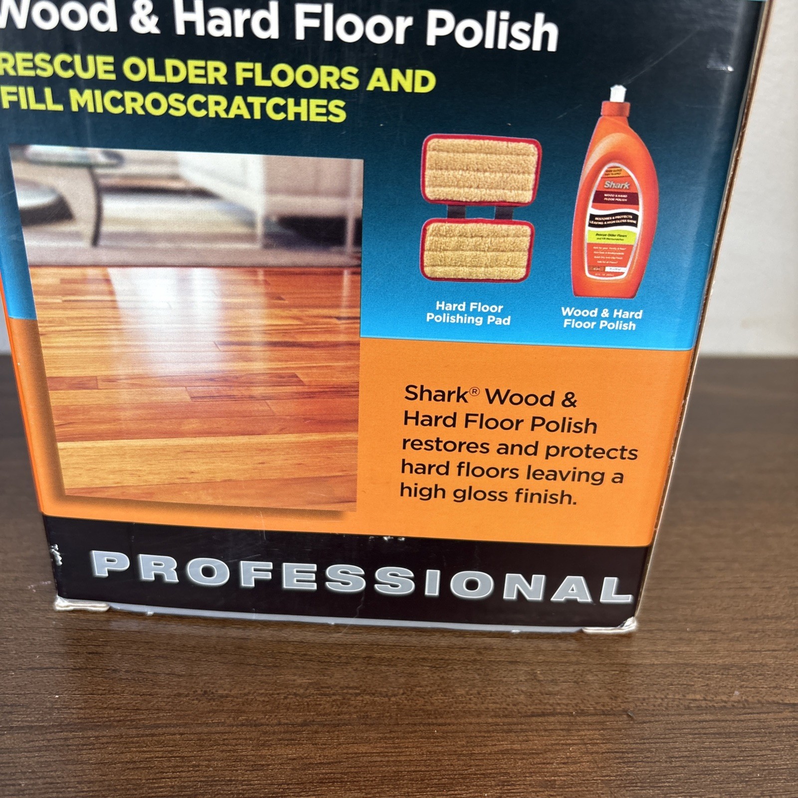 Shark Hard Floor Polish High Gloss New in Box Floor Polish w/ Polishing Pad