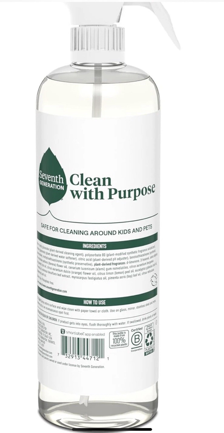Glass Cleaner, Biodegradable Formula, Sparkling Seaside Scent, 23 Oz (Pack of 4)