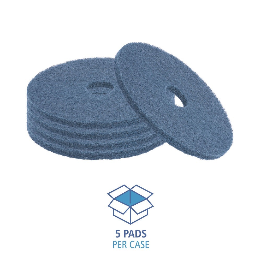 Boardwalk 4014BLU 14 in. Diameter Scrubbing Floor Pads – Blue (5/Carton) New