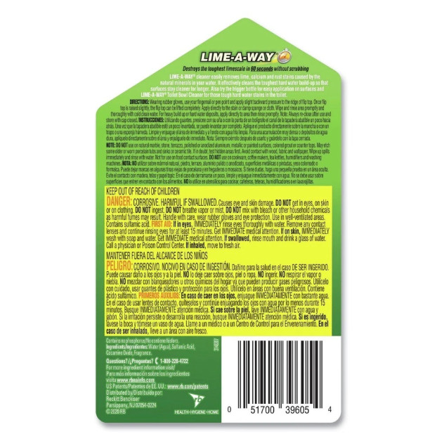 LIME-A-WAY 51700-87000 28 oz Lime, Calcium and Rust Remover New