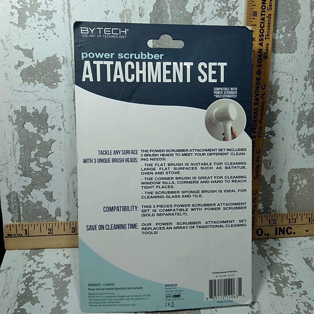 Bytech Power Scrubber 3 Piece Attachment Set BY-HH-MC-104-X3 Sealed
