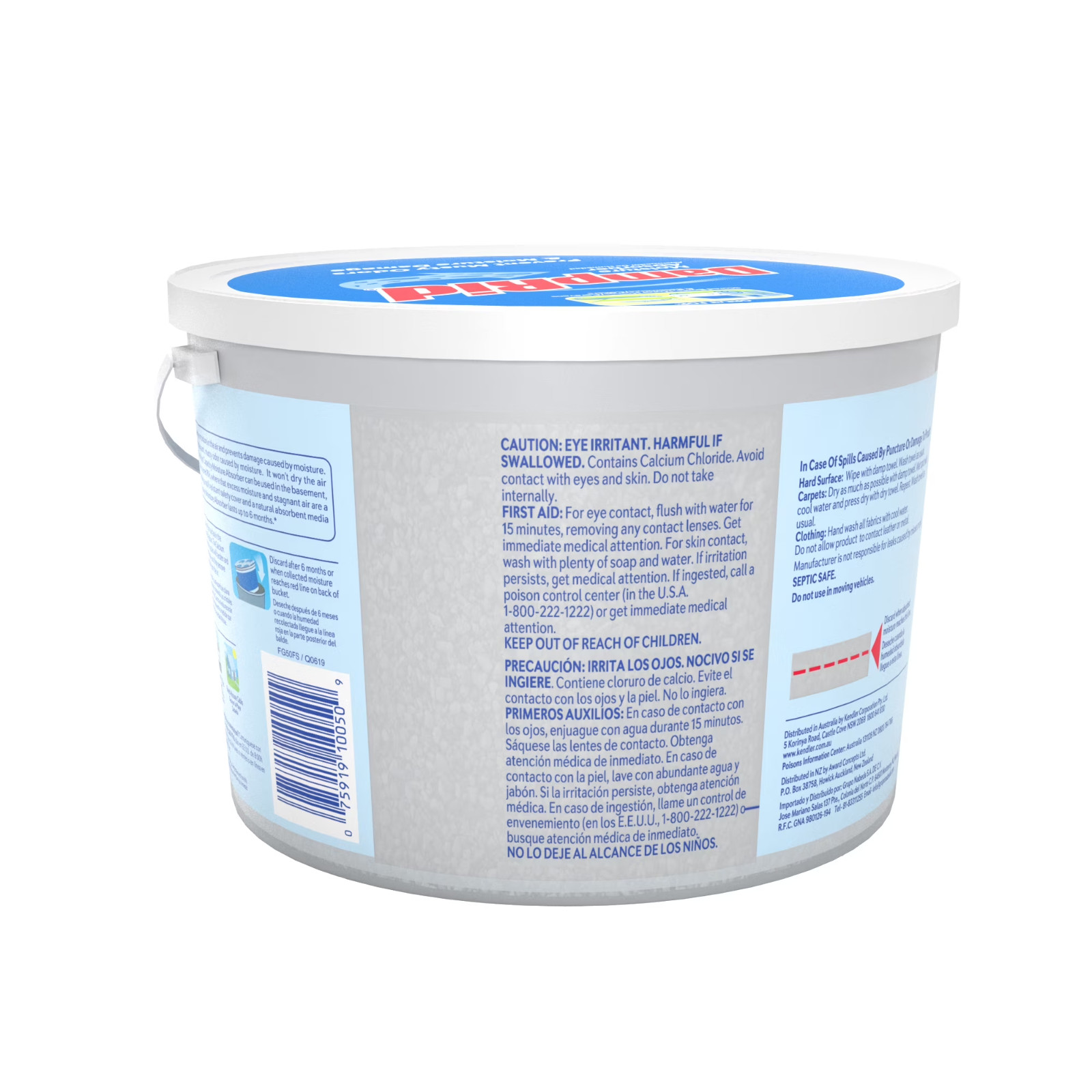 DampRid Moisture Absorber 4 Lbs Fragrance Free Remove Odors Hi-capacity Bucket