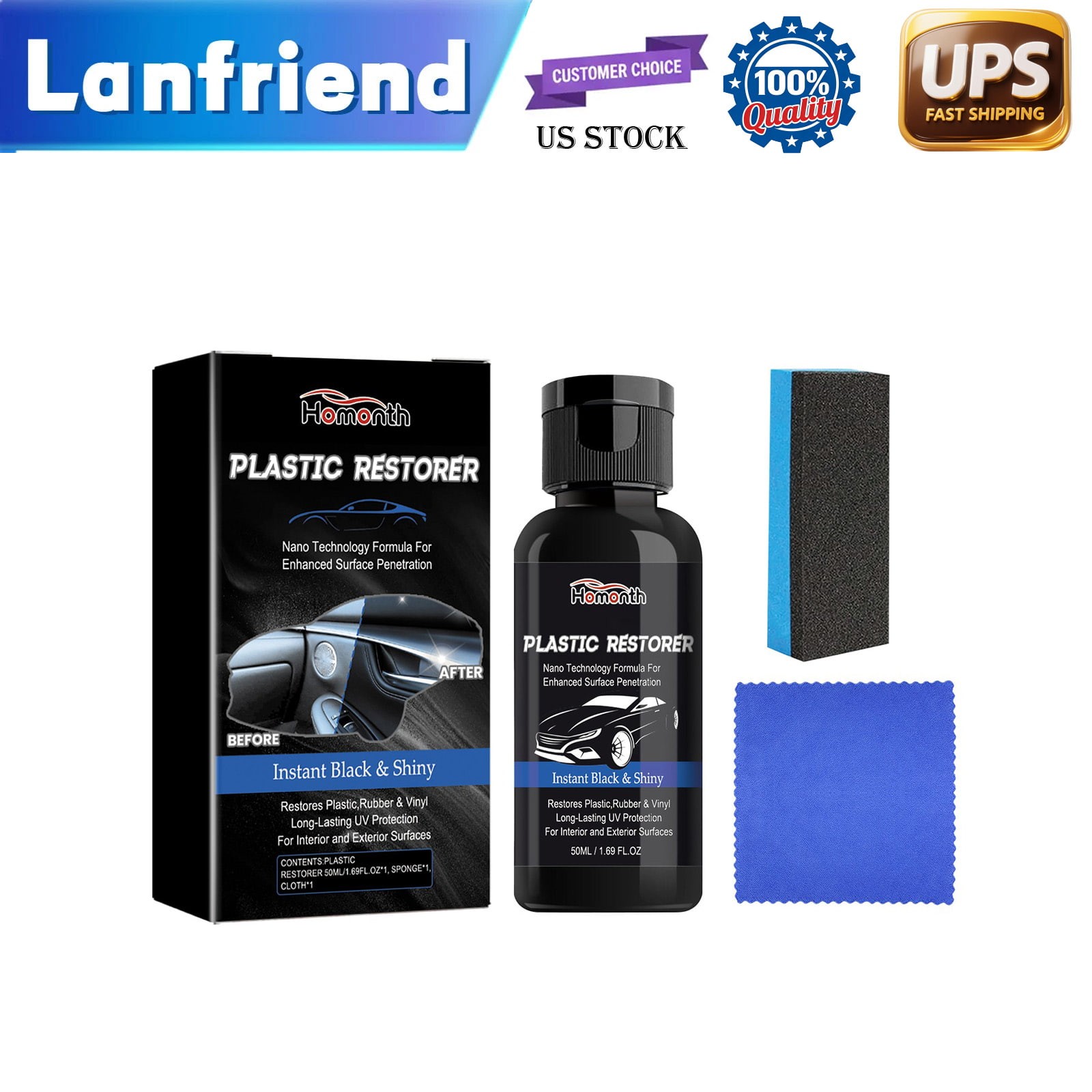 Plastic Restorer for car – Dashboard Interior Seat Decontamination 🧼