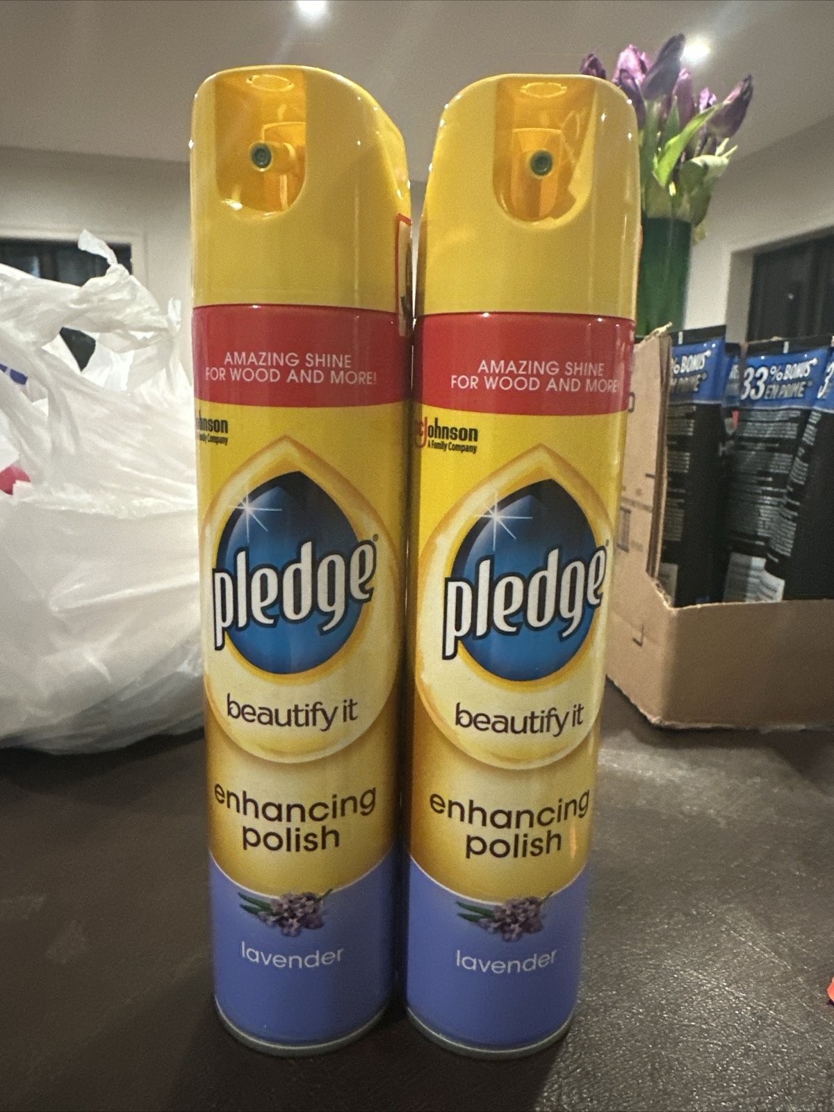 2 Ct Pledge 250 mL Beautify It Lavender Enhancing Wood Furniture Polish ShipFAST