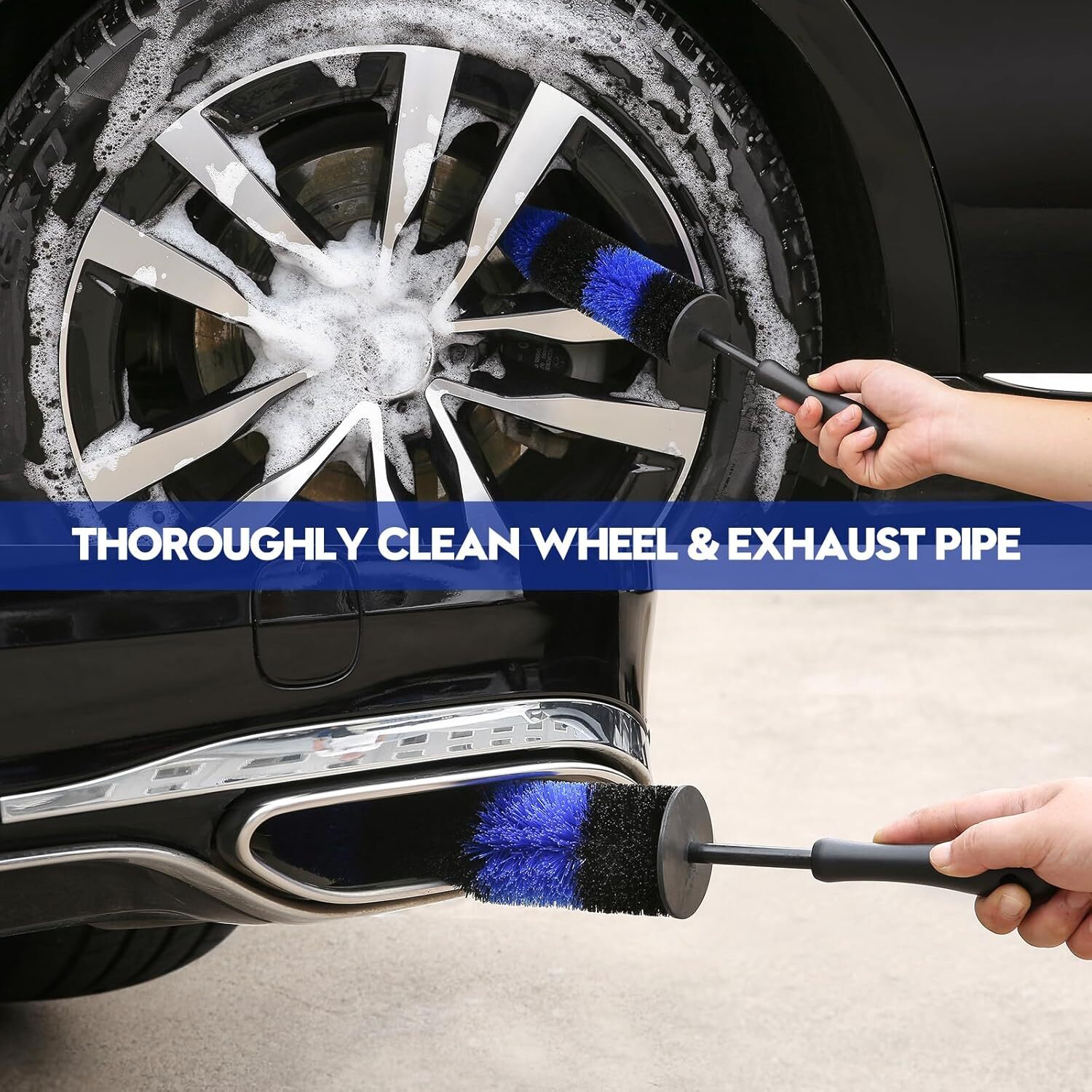 34PCS Car Detailing Kit Brush Set Interior Exterior Cleaning Tool – Blue