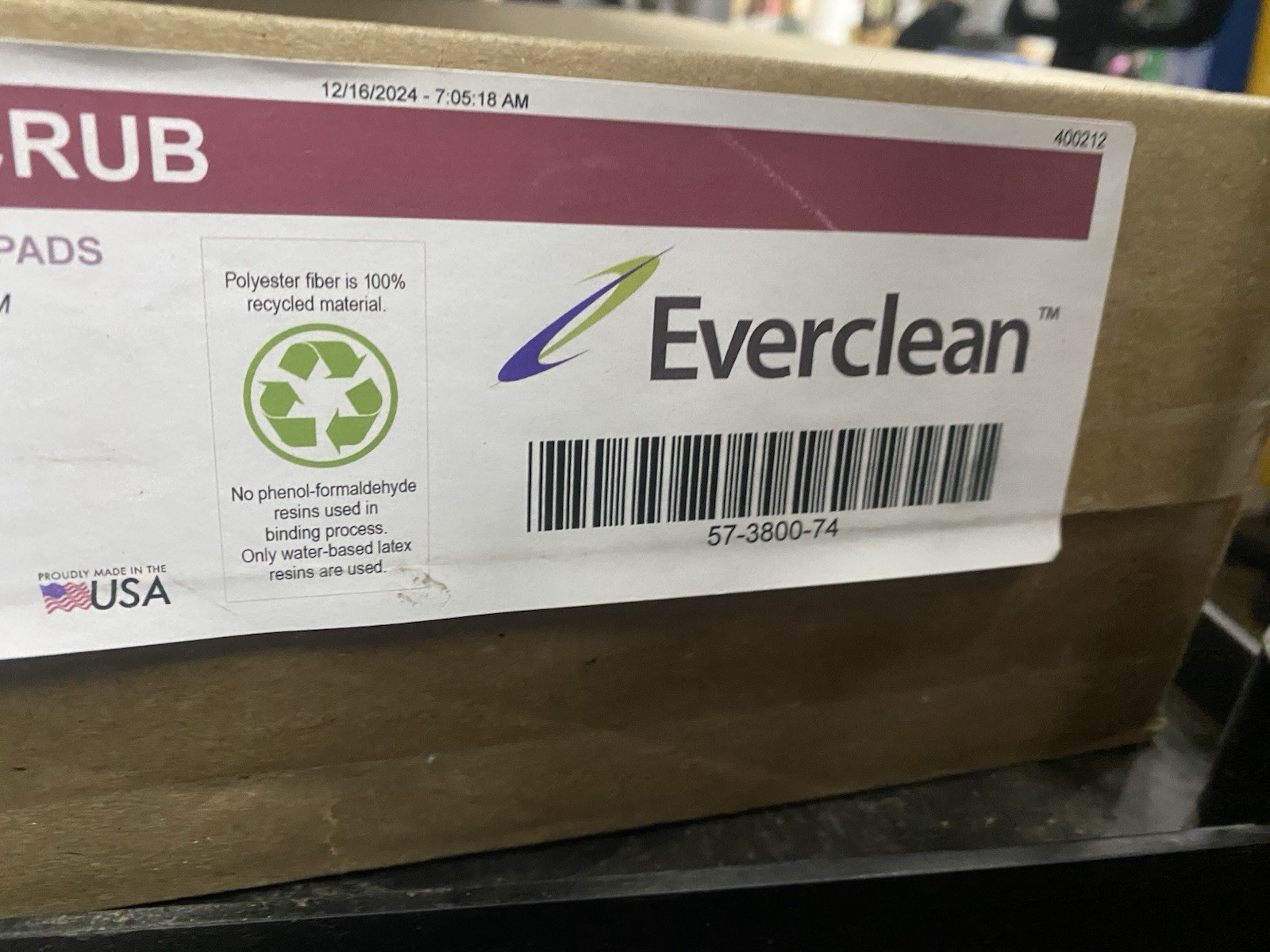 Floor Maintenance Pads Clean & Scrub – 12 Inch Brown
