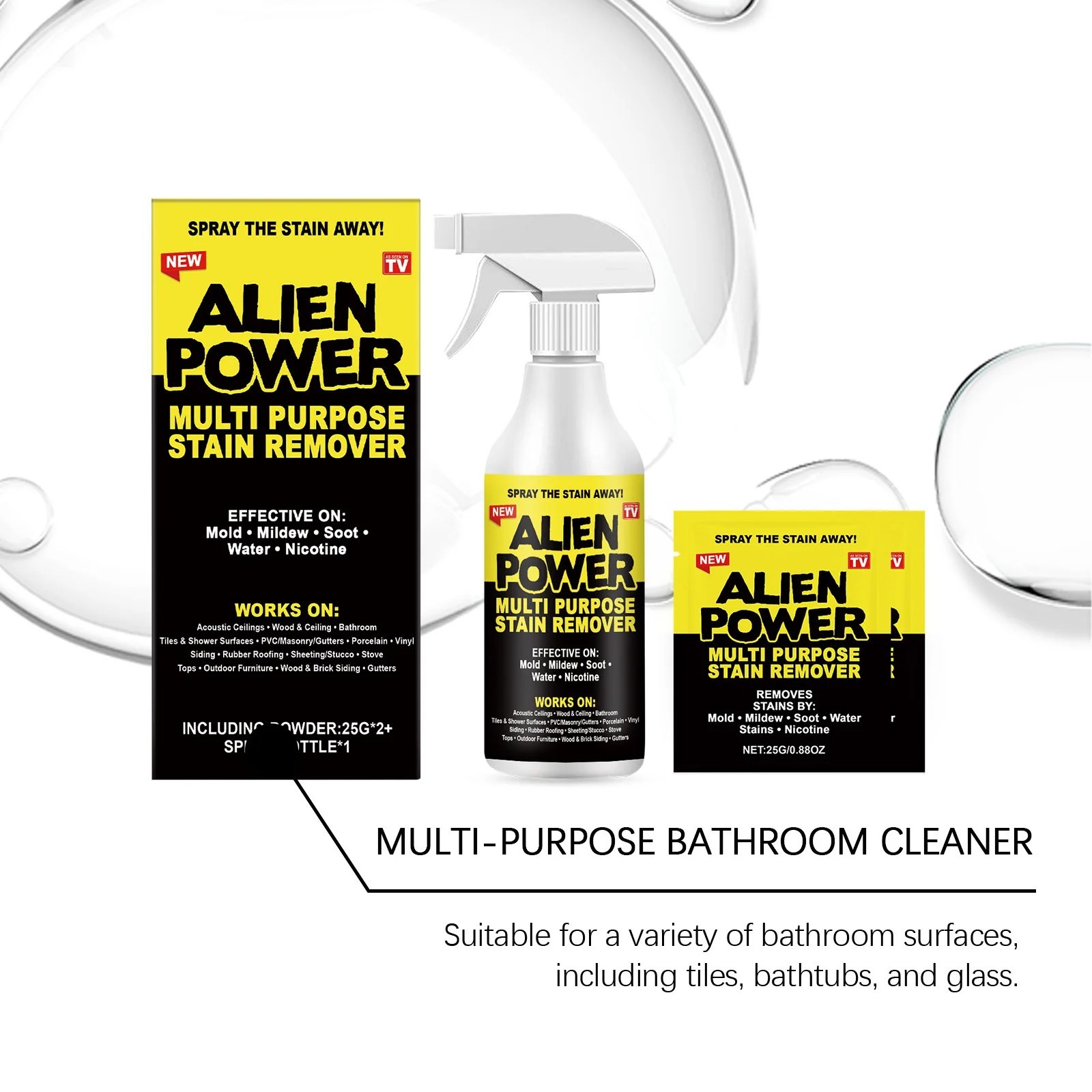 1pc Alien Power Multi Purpose Stain Remover Spray Mold Mildew Grime Cleaner for