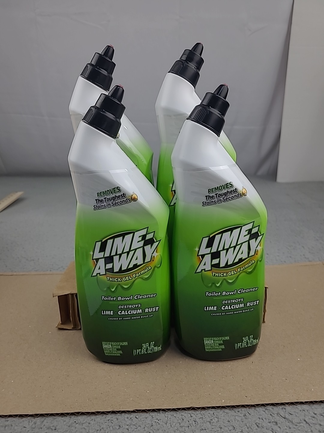 4x BIG 24 oz Lime-A-Way Thick Gel Formula Toilet Bowl Cleaner Rust —
