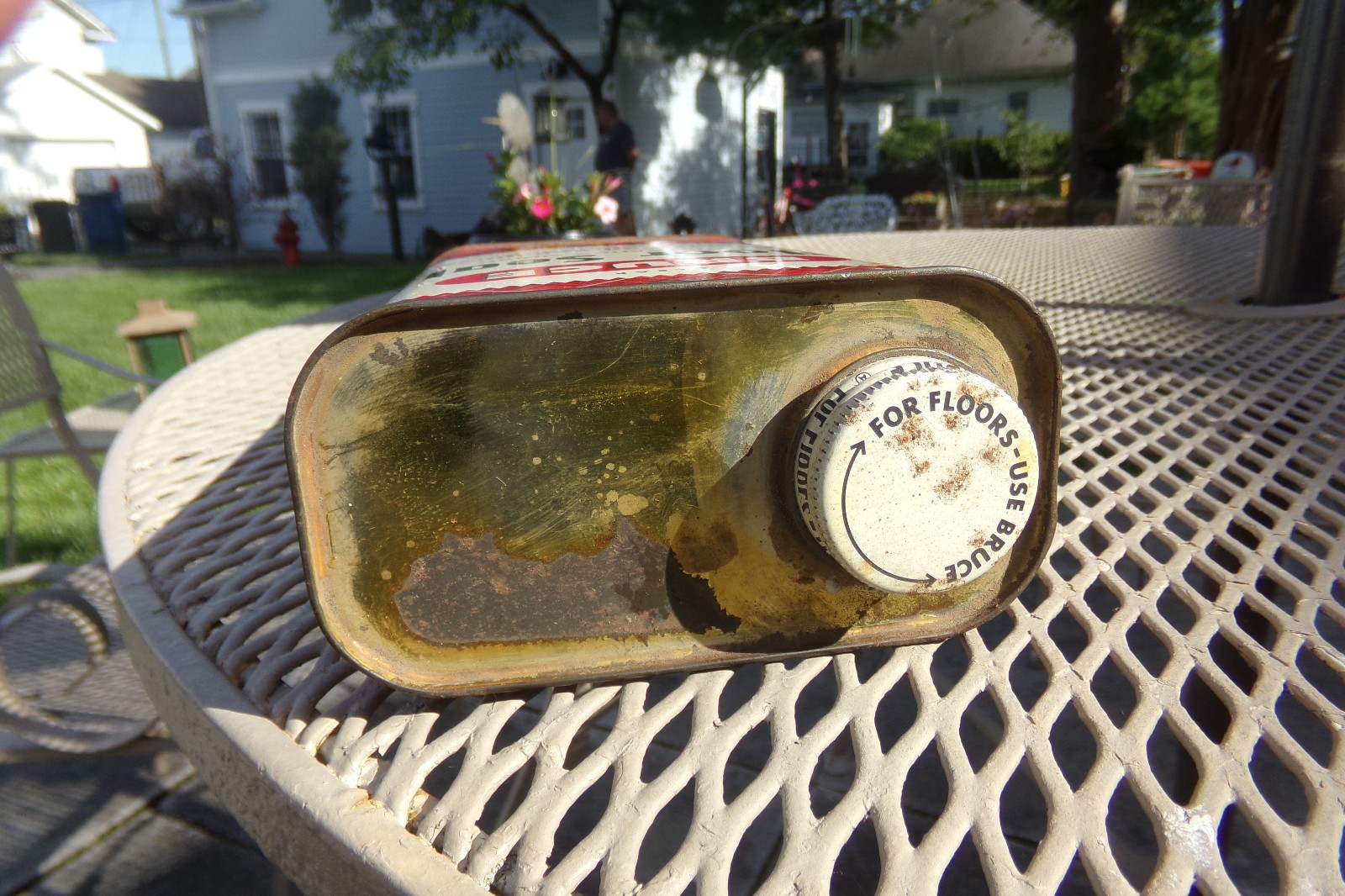 Vintage Bruce Floor Seal for Hardwood Floors Plaid TIN~FULL QUART